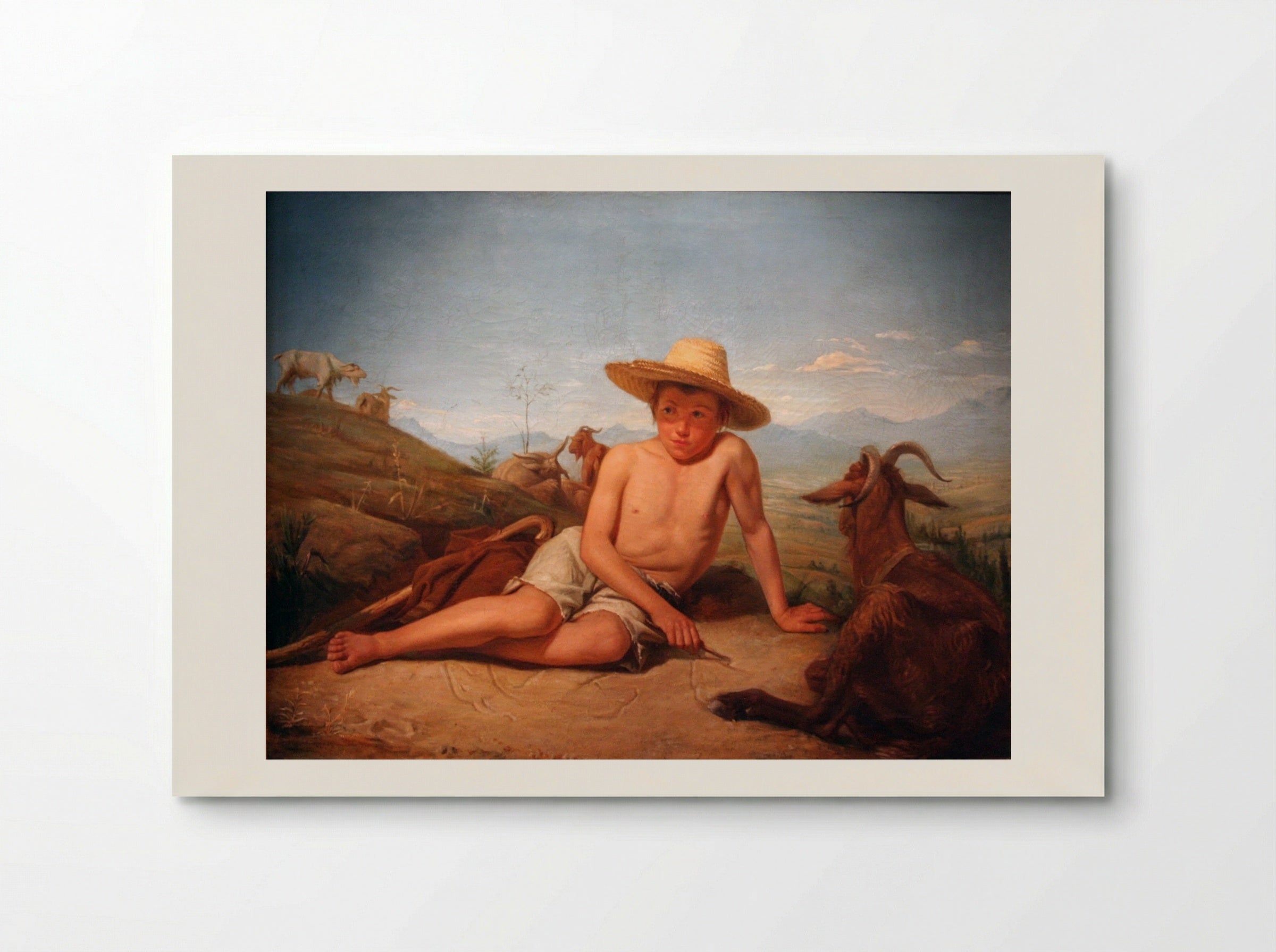 Giotto gardant les chèvres - Léon Bonnat - Poster