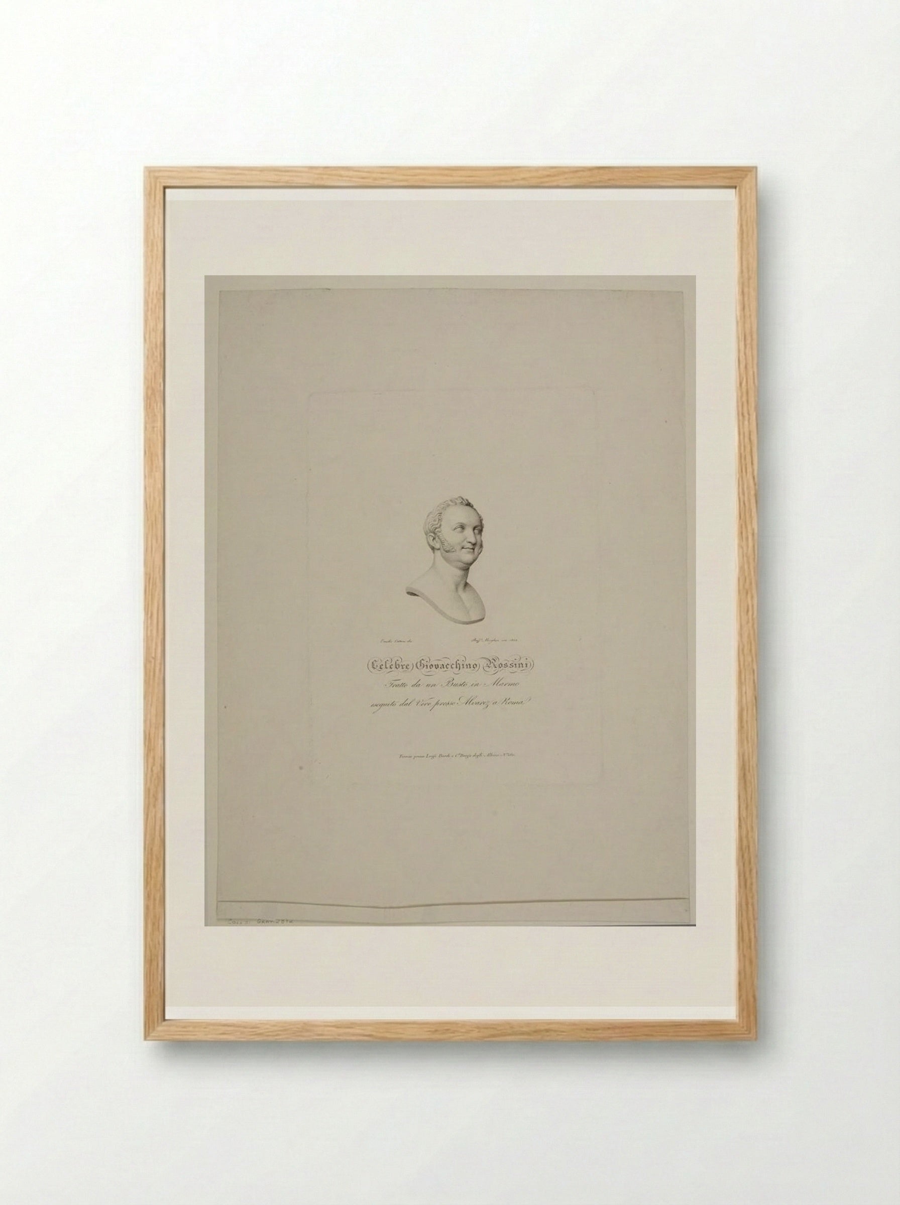 Giovacchino Antonio Rossini - Raphael Morghen - Framed Print Wood