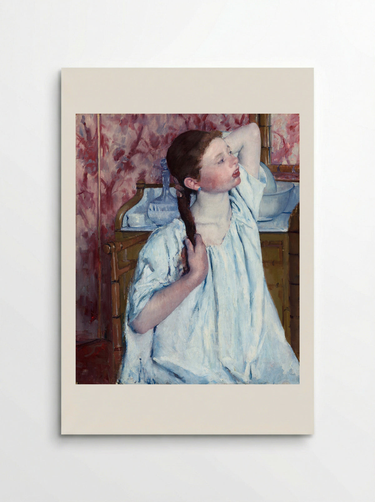 Girl Arranging Her Hair - Mary Cassatt - Poster