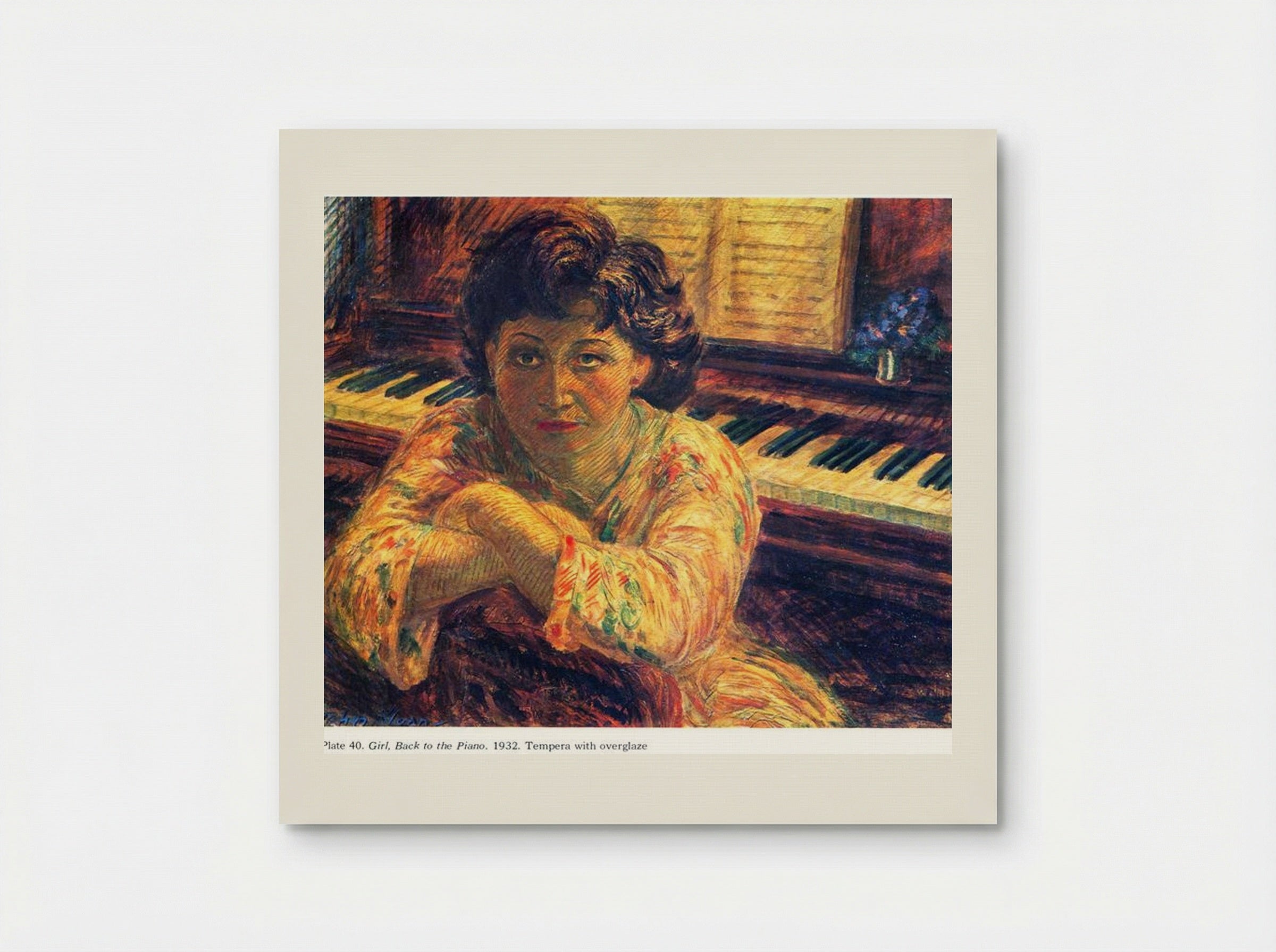 Girl, Back to the Piano - John French Sloan - Poster