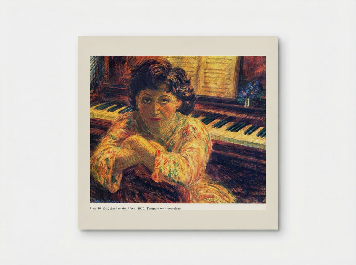 Girl, Back to the Piano - John French Sloan - Poster