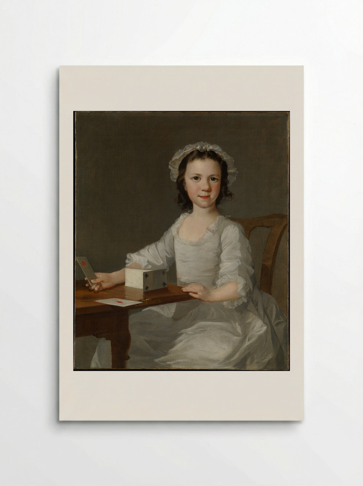 Girl Building a House of Cards - Thomas Frye - Poster