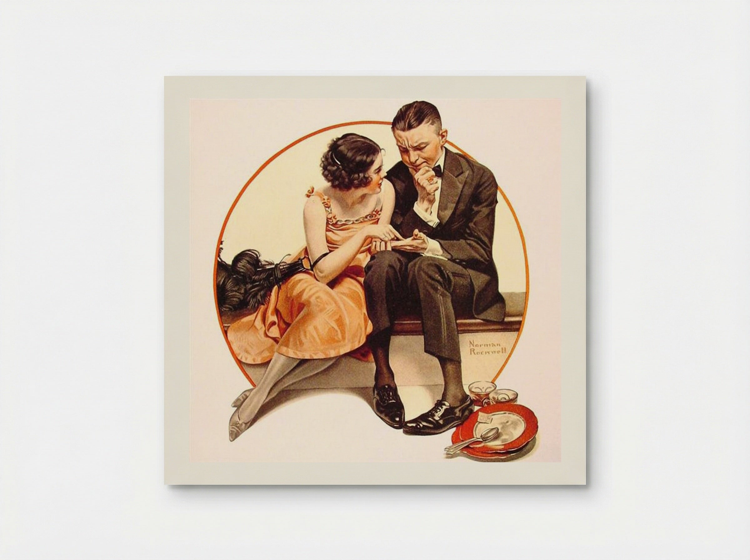 Girl Reading Palm - Norman Rockwell - Poster