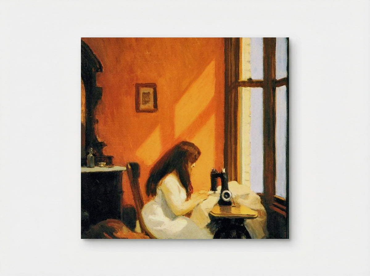 Girl at a Sewing Machine - Edward Hopper - Poster