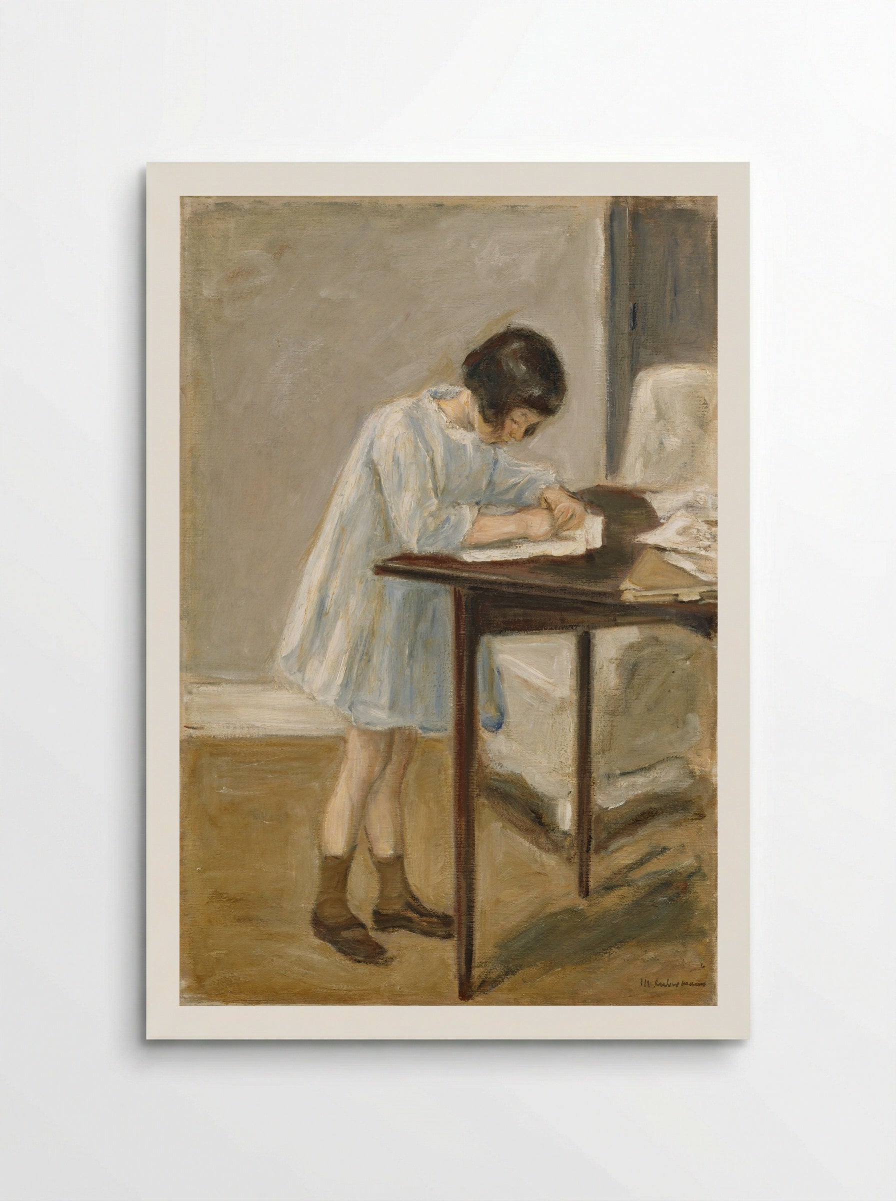 Girl at the Table - Max Liebermann - Poster