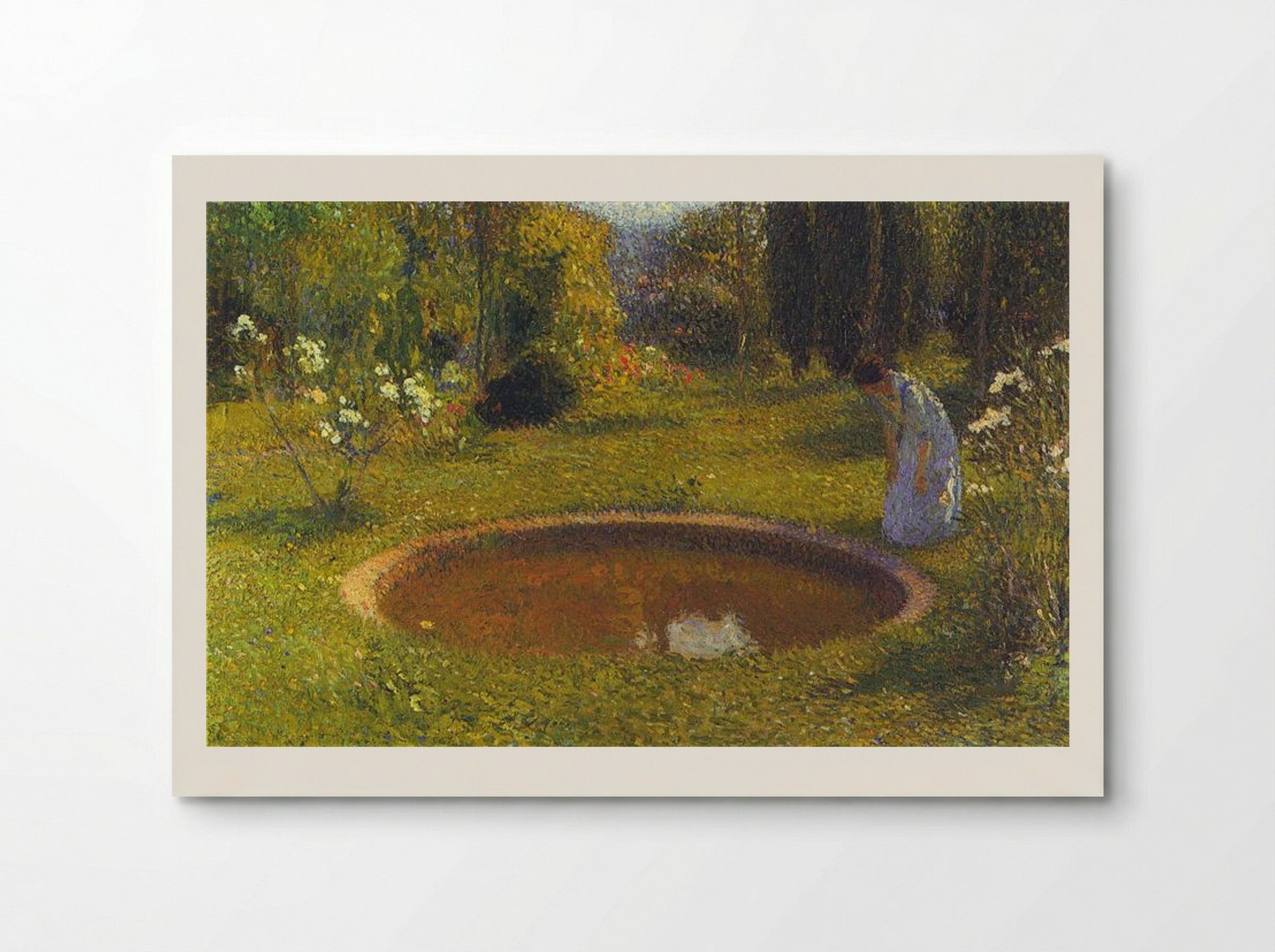 Girl by a Fountain - Henri Martin - Poster