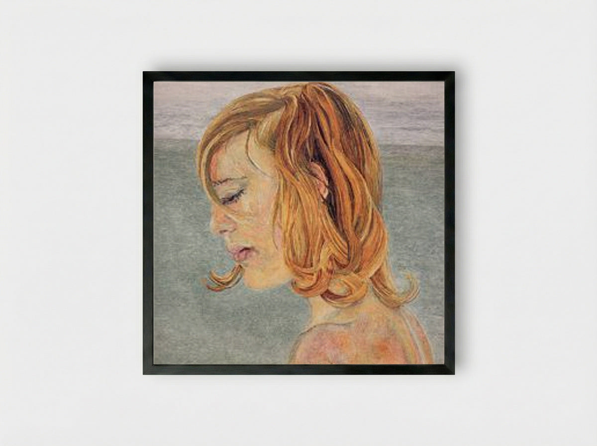 Girl by the Sea - Lucian Freud - Framed Print Black