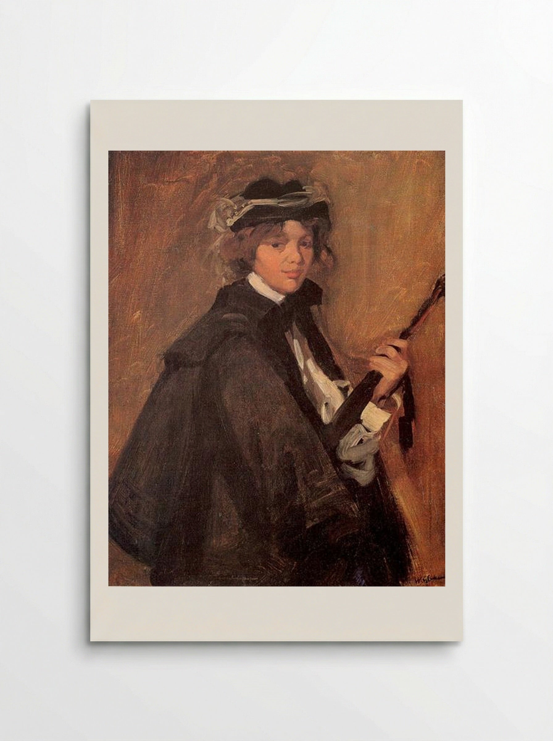 Girl in a Black Cape - William James Glackens - Poster