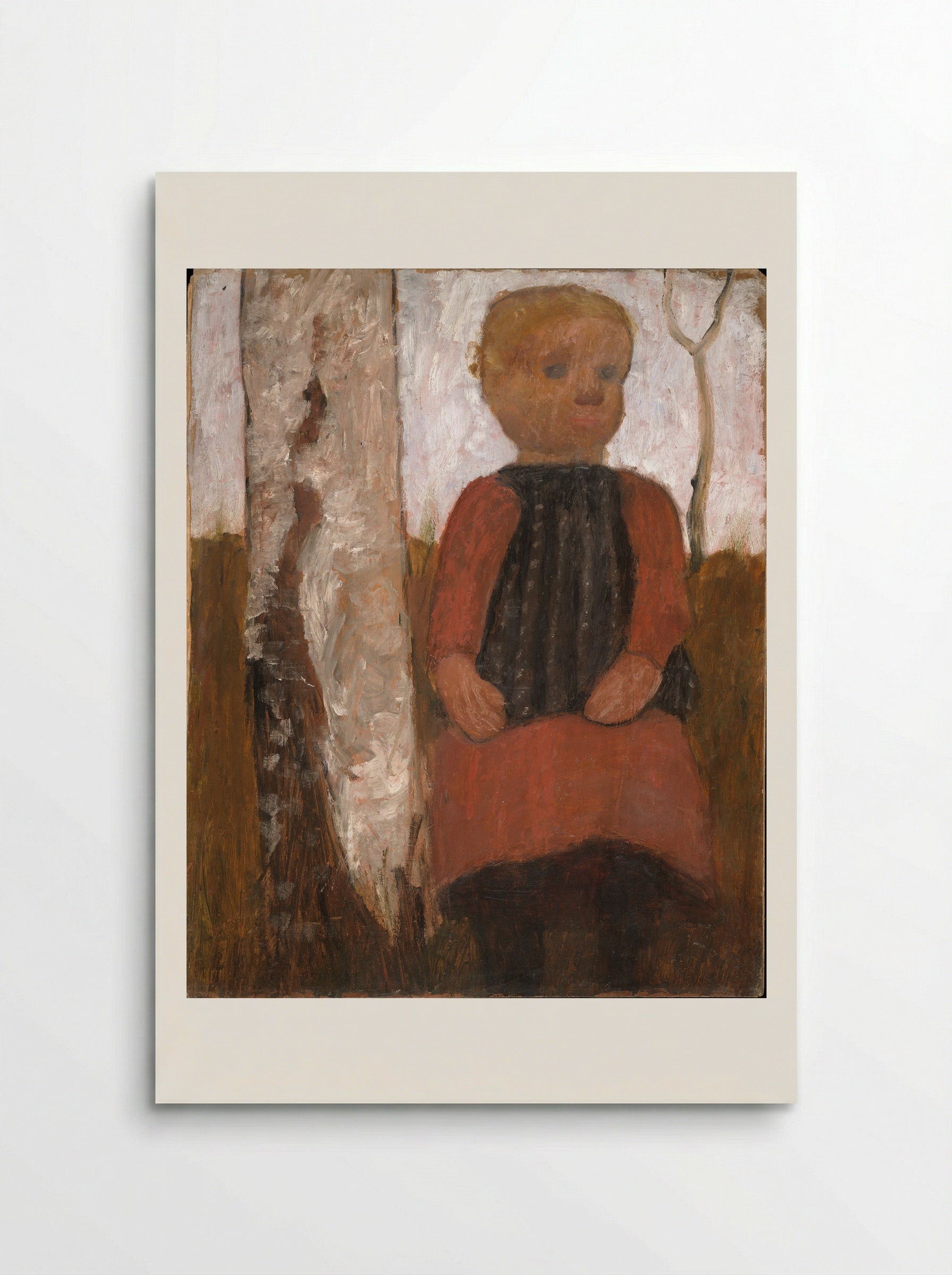 Girl in a Red Dress - Paula Modersohn-Becker - Poster