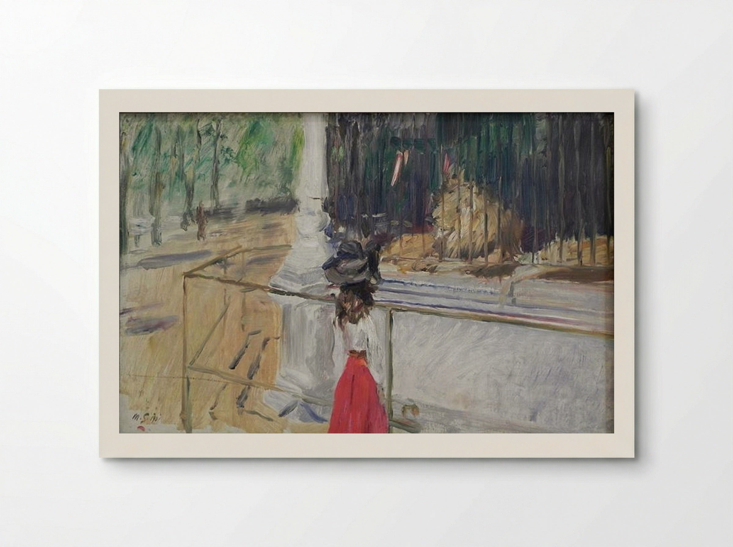 Girl in front of the Lion Cage - Max Slevogt - Poster