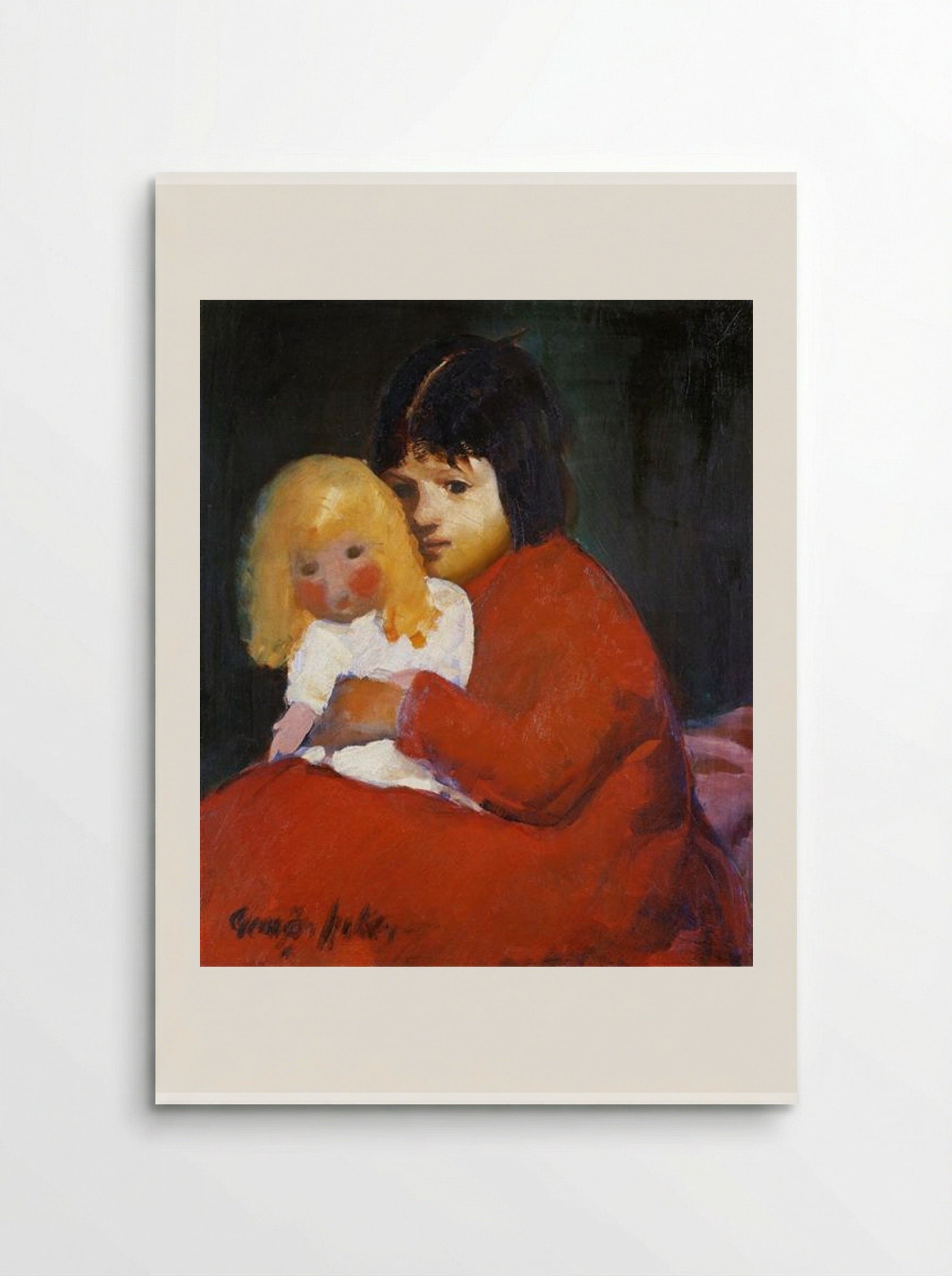 Girl with Doll - George Luks - Poster