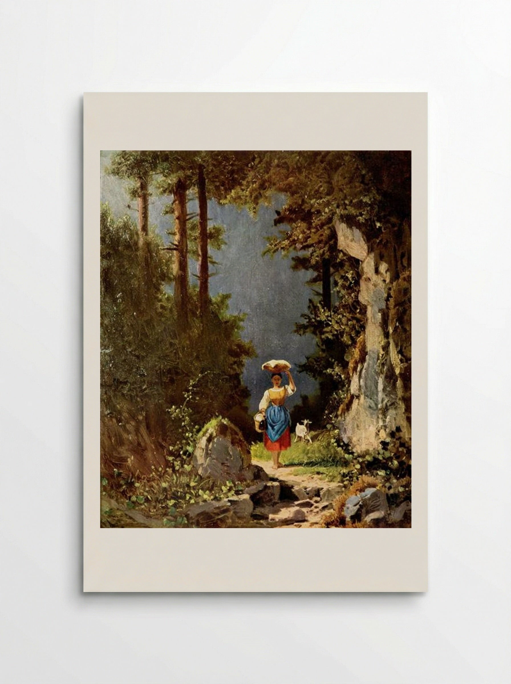 Girl with Goat - Carl Spitzweg - Poster