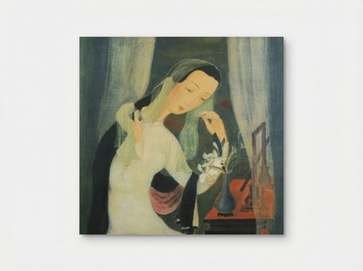 Girl with Green Scarf - Le Pho - Poster