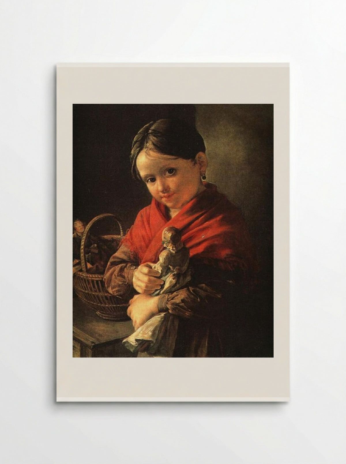 Girl with a Doll - Vasily Tropinin - Poster