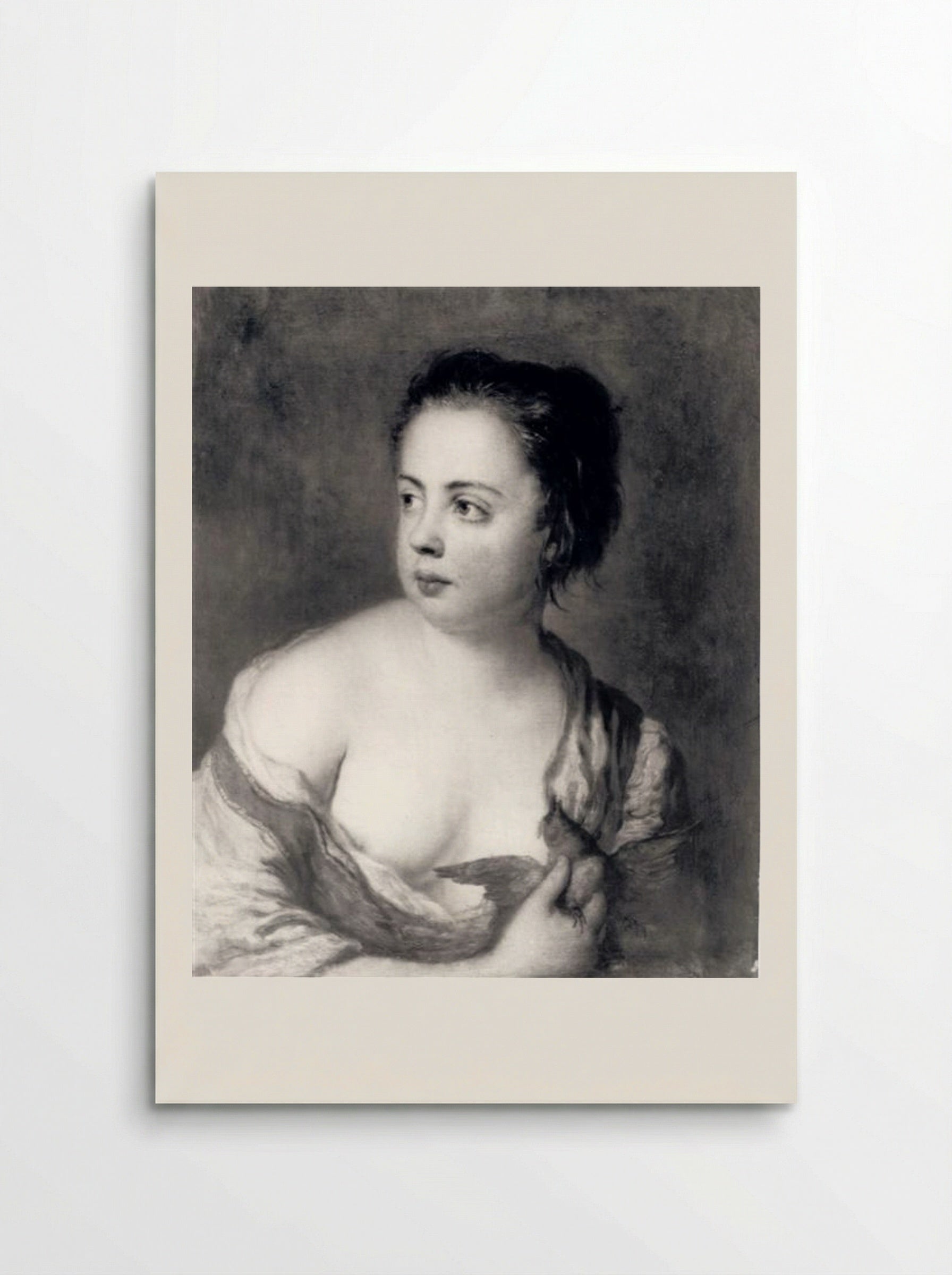 Girl with a Dove - Antoine Pesne - Poster