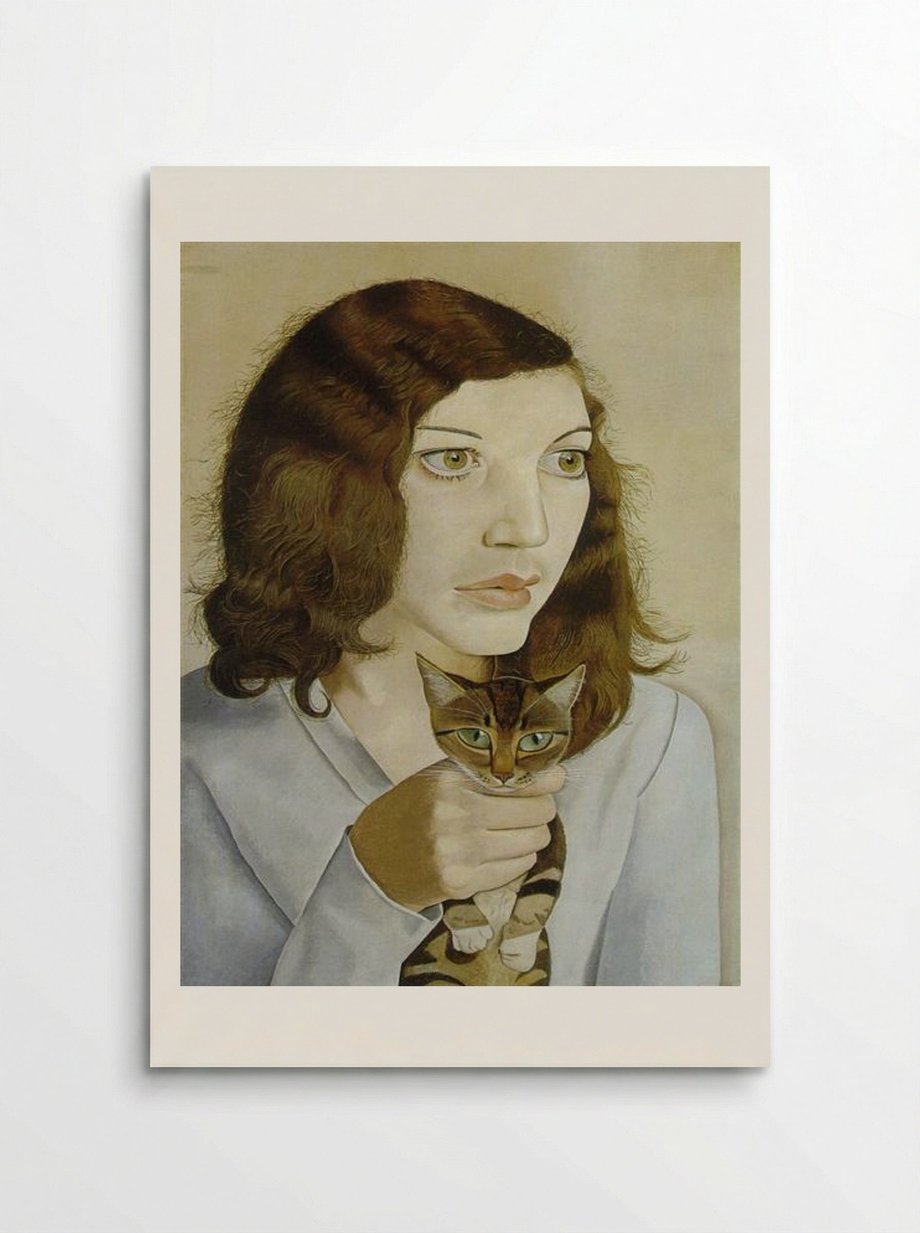 Girl with a Kitten - Lucian Freud - Poster