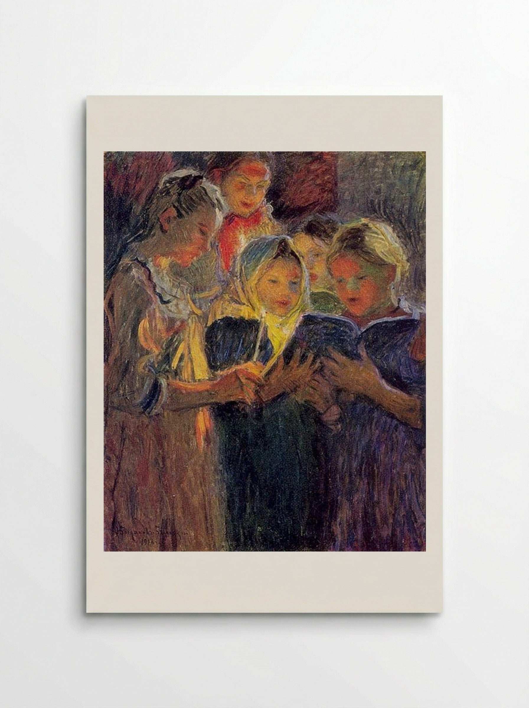 Girls Chorus - Nikolay Bogdanov-Belsky - Poster