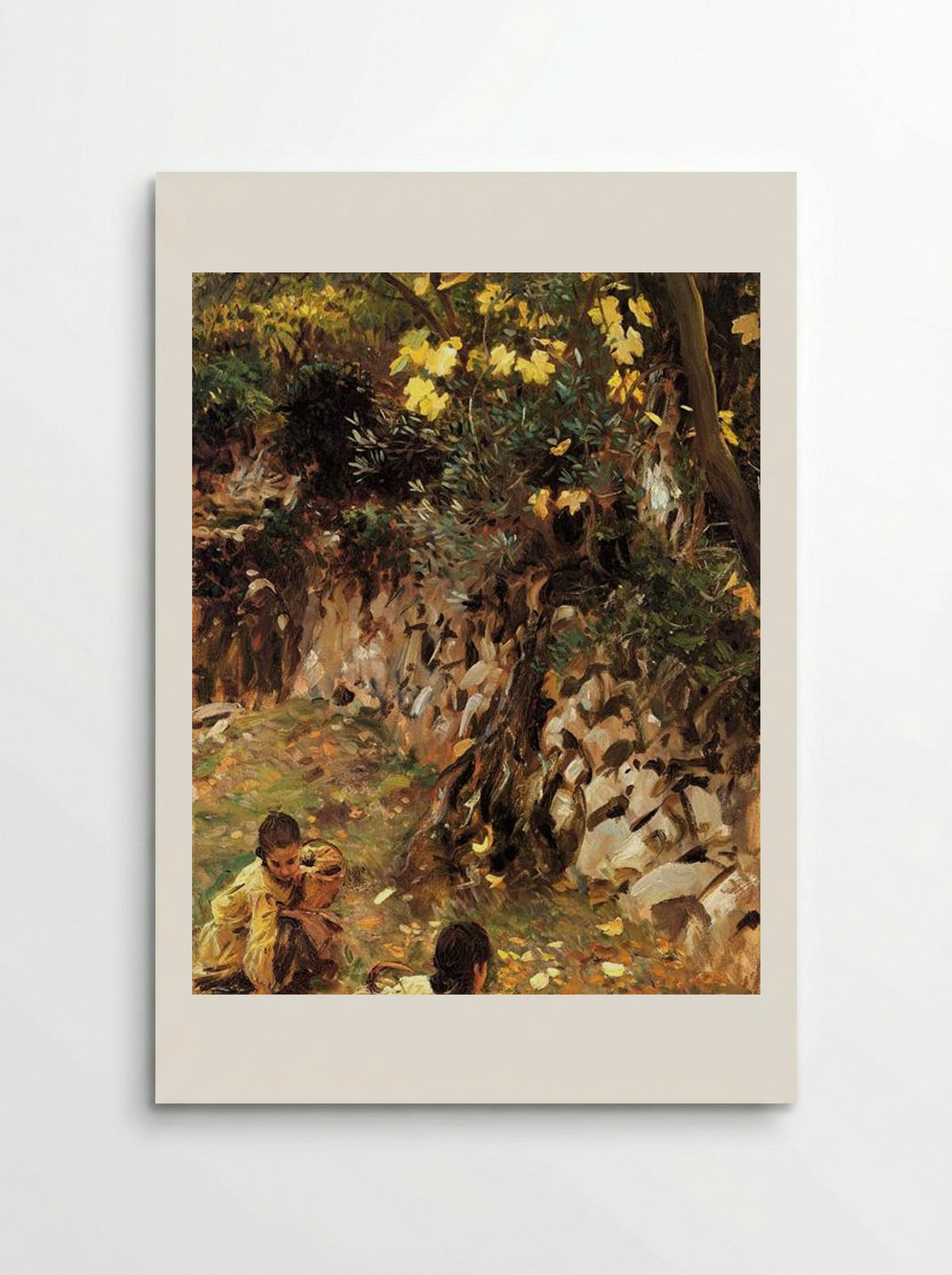 Girls Gathering Blossoms, Valdemosa, Majorca - John Singer Sargent - Poster