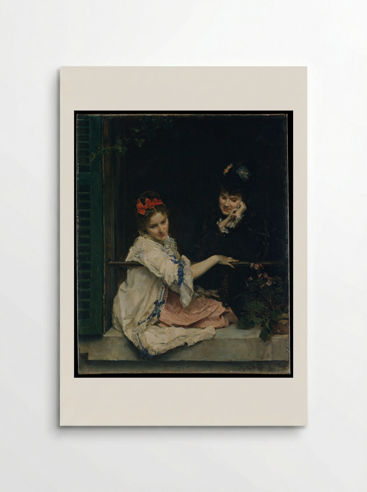 Girls at a Window - Raimundo de Madrazo y Garreta - Poster