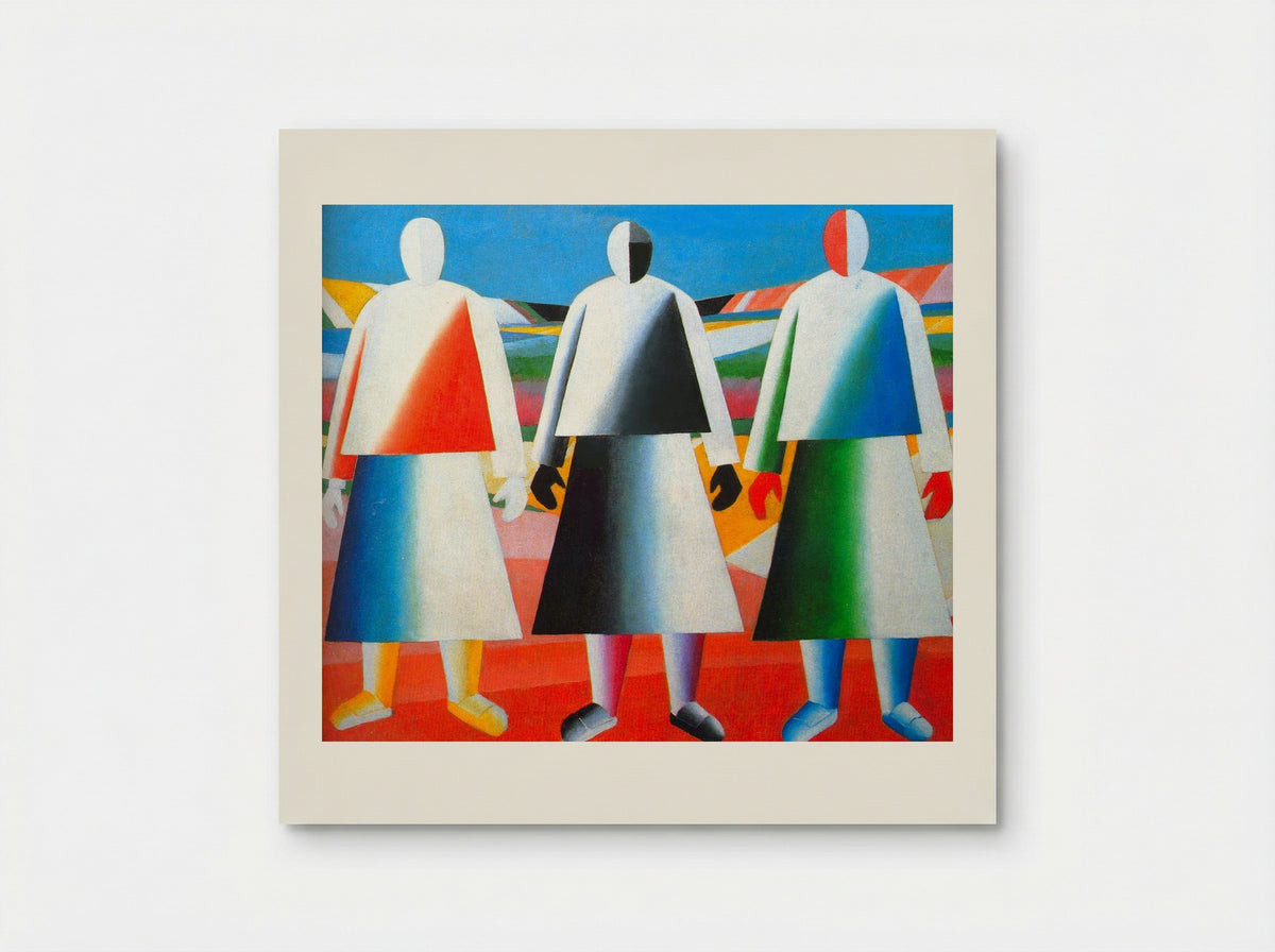 Girls in the Fields - Kazimir Malevich - Poster