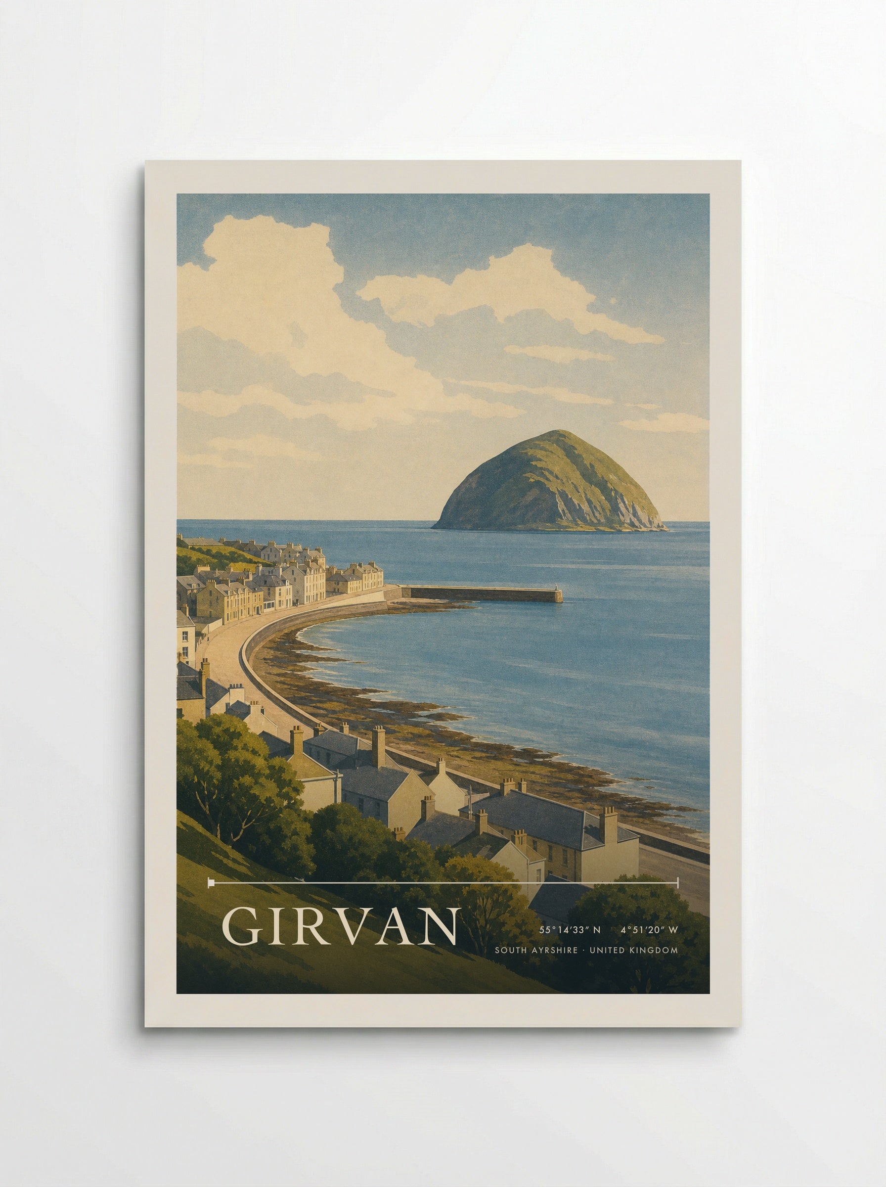 Girvan South Ayrshire United Kingdom Travel Poster - Poster