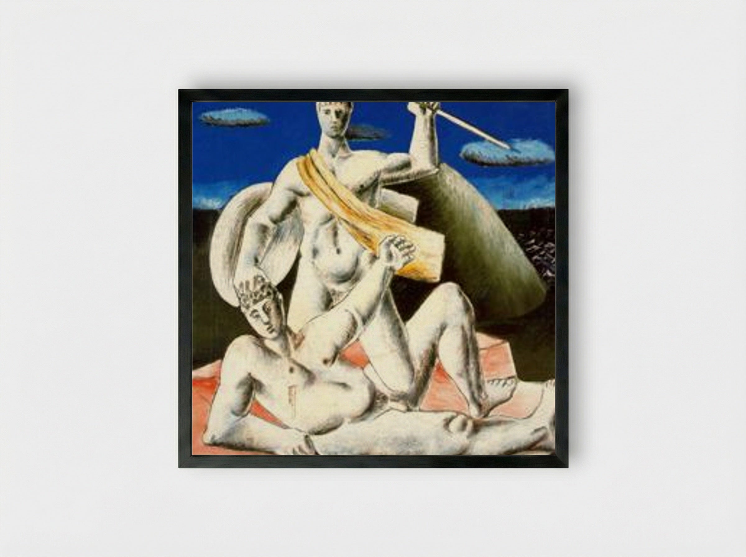 Gladiators - Rafael Zabaleta - Framed Print Black