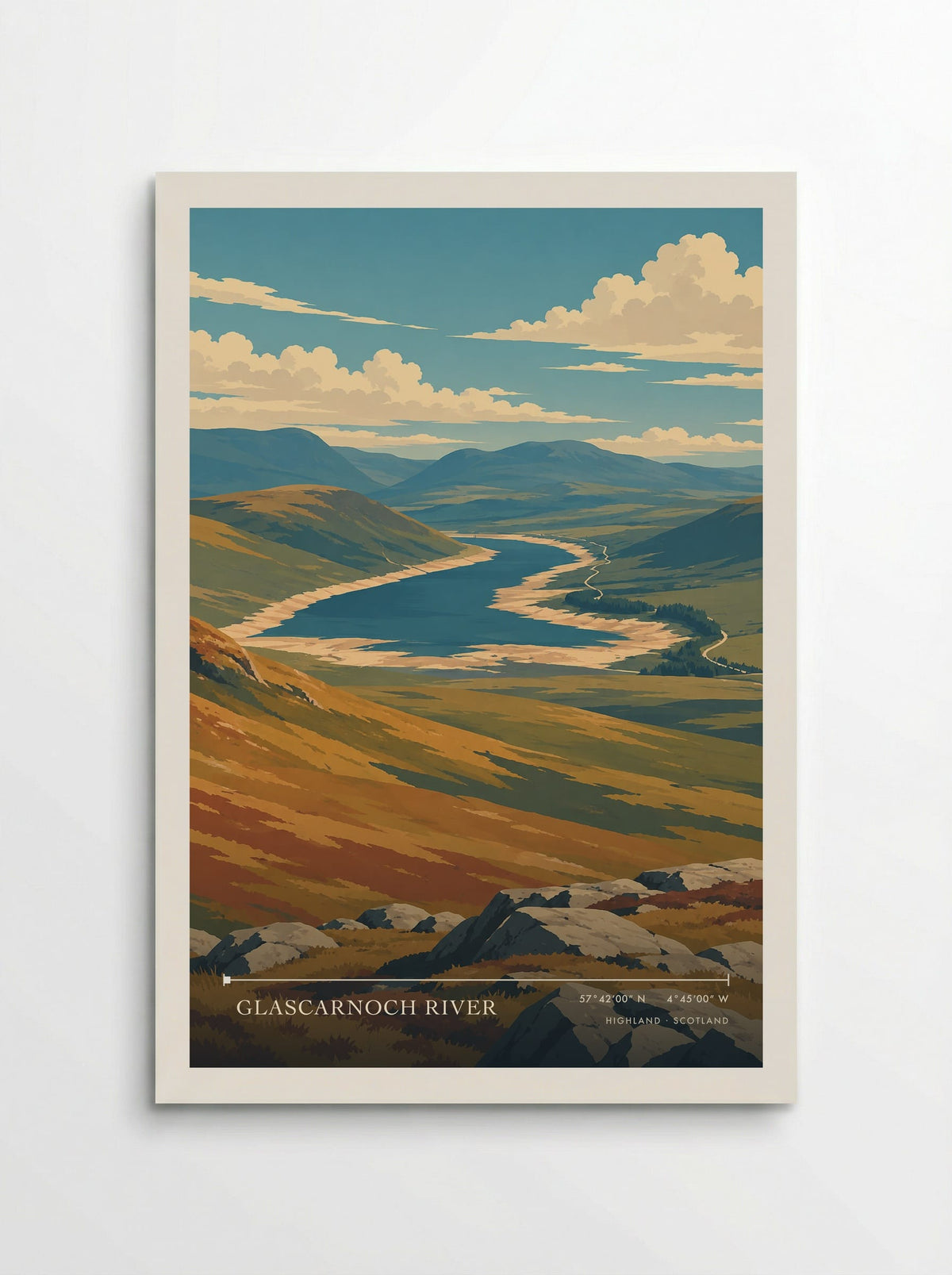 Glascarnoch River, Highland | Travel Poster - Poster