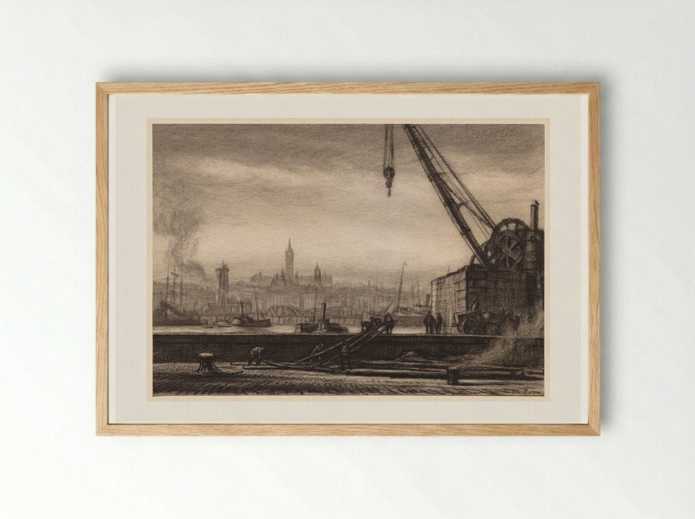 Glasgow University - Muirhead Bone - Framed Print Wood