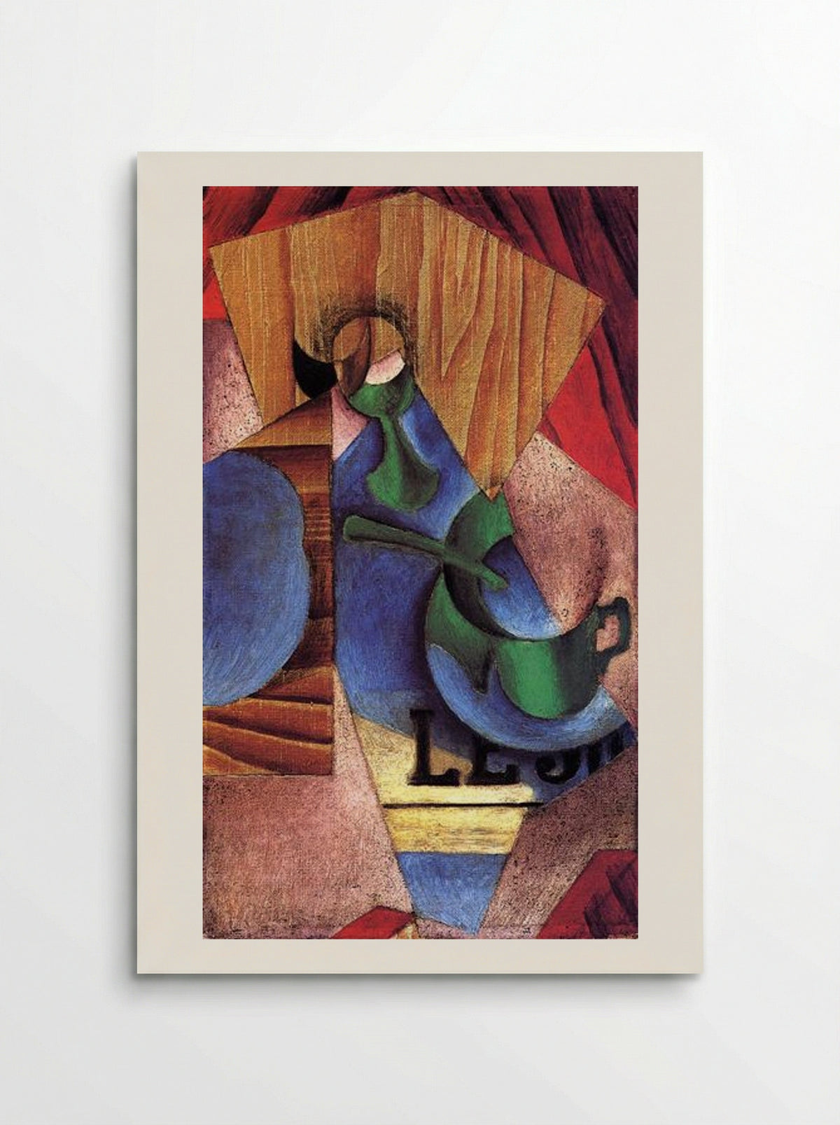 Glass, Cup and Newspaper - Juan Gris - Poster
