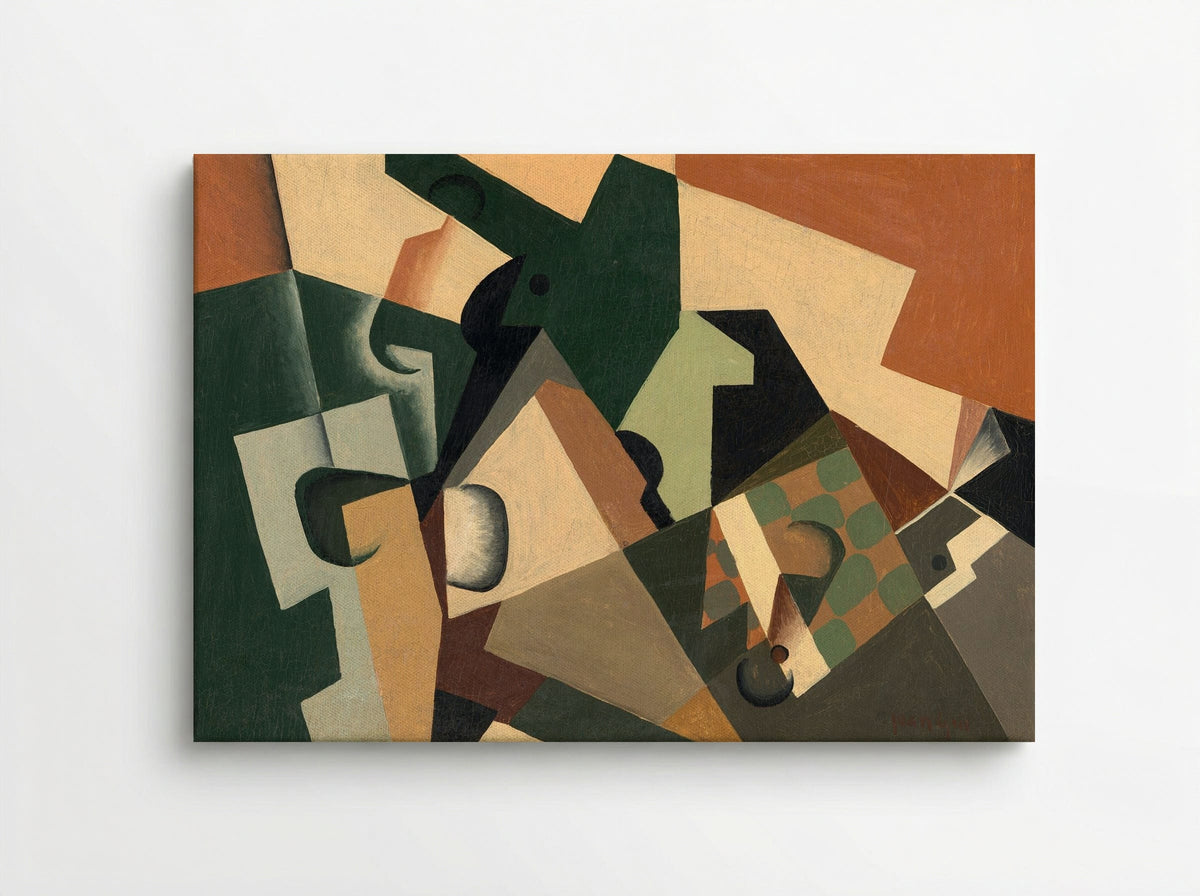 Glass and Checkerboard - Juan Gris - Canvas