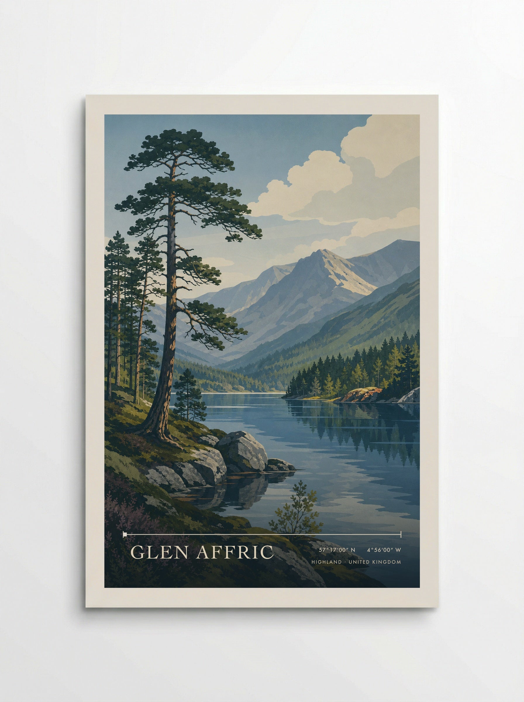 Glen Affric Highland United Kingdom Travel Poster - Poster