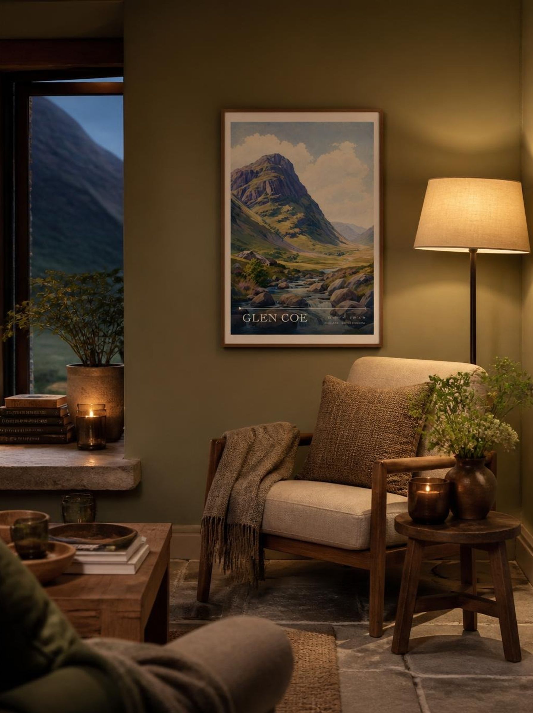 Glen Coe Highland United Kingdom Travel Poster - Lifestyle