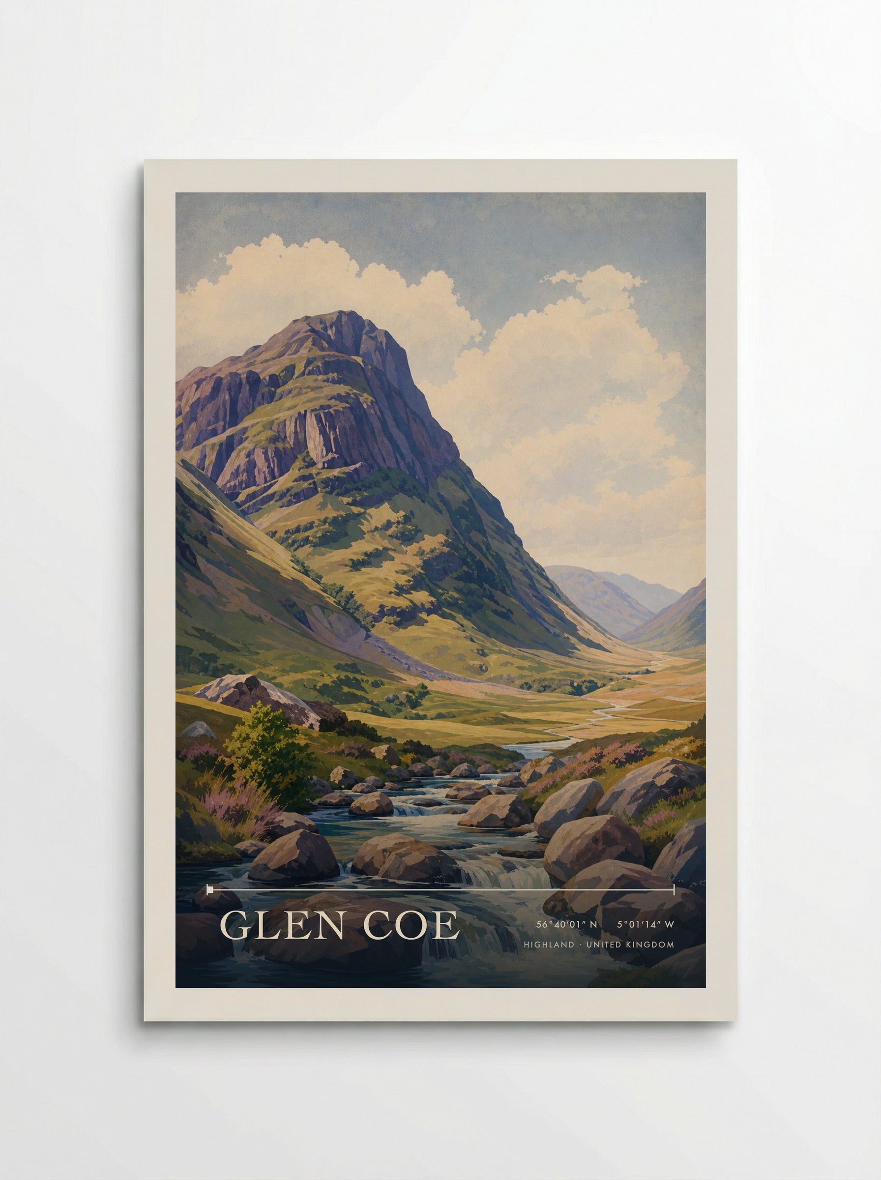 Glen Coe Highland United Kingdom Travel Poster - Poster