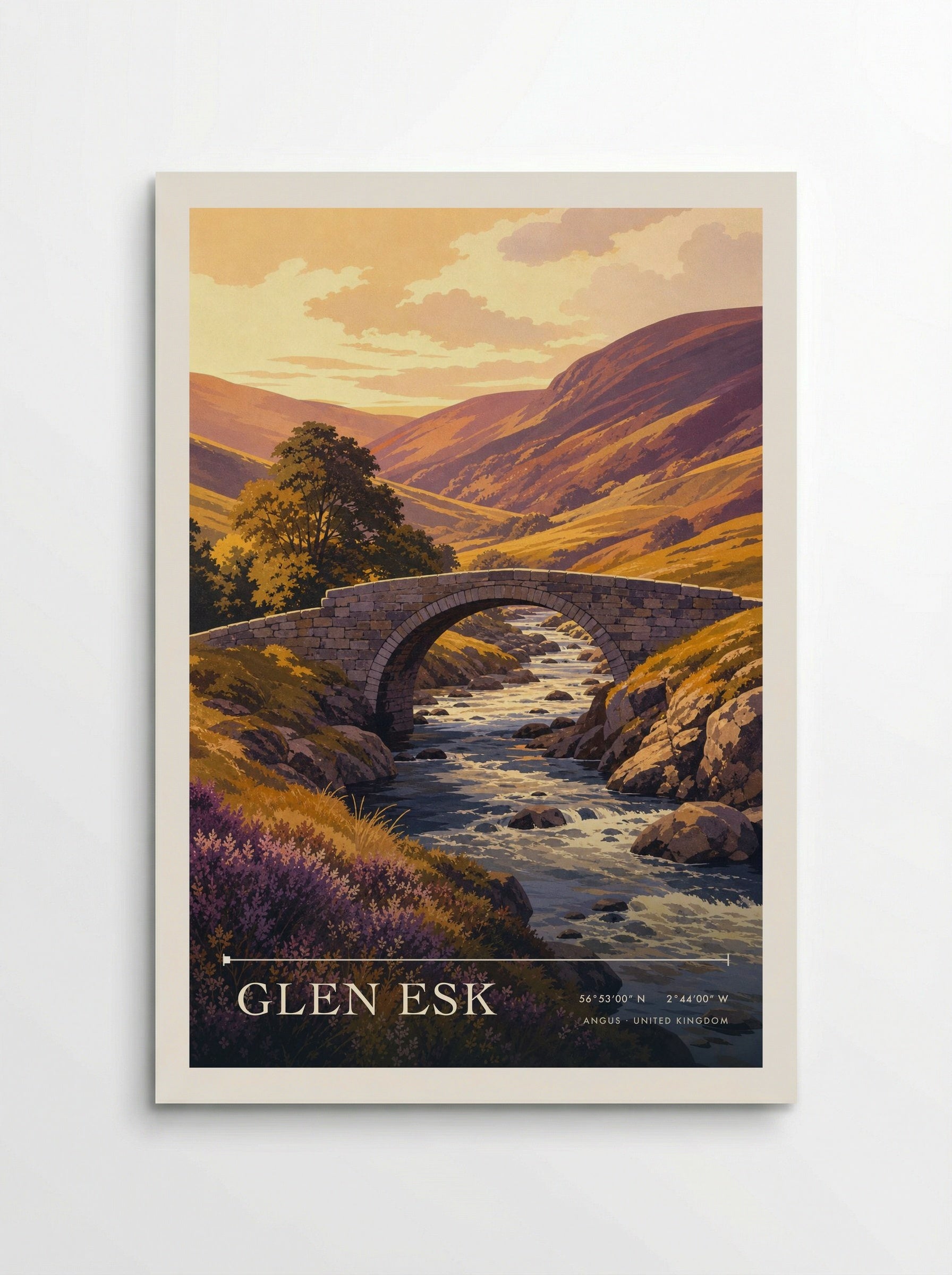 Glen Esk Angus United Kingdom Travel Poster - Poster