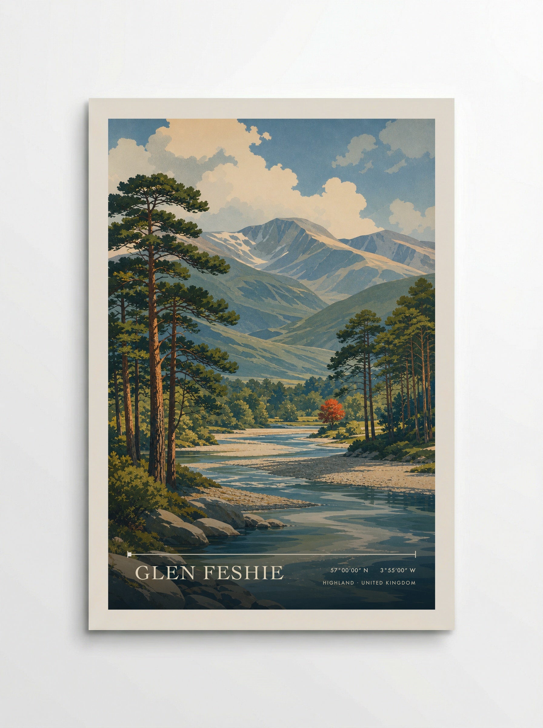Glen Feshie Highland United Kingdom Travel Poster - Poster