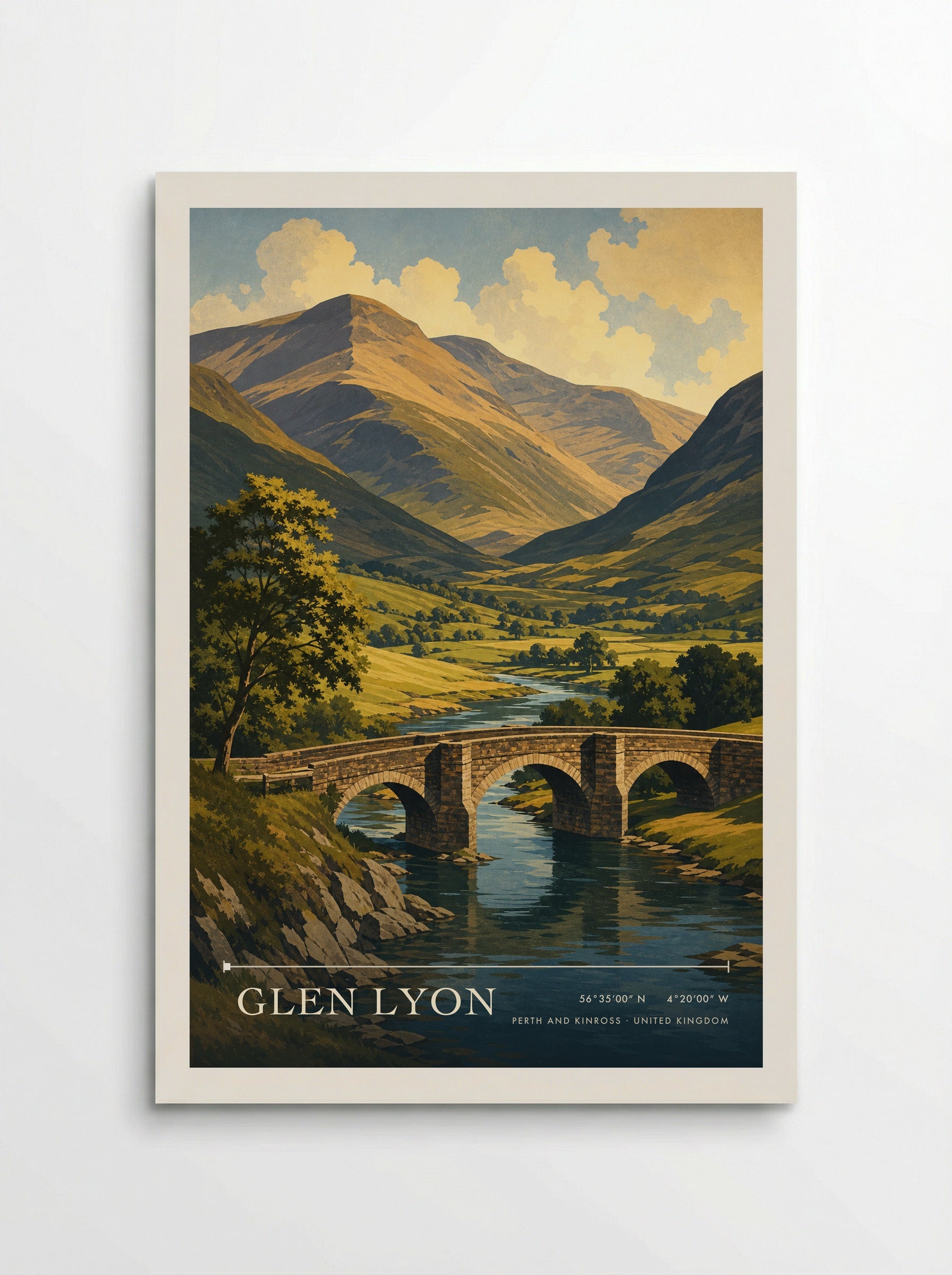 Glen Lyon Perth and Kinross United Kingdom Travel Poster - Poster