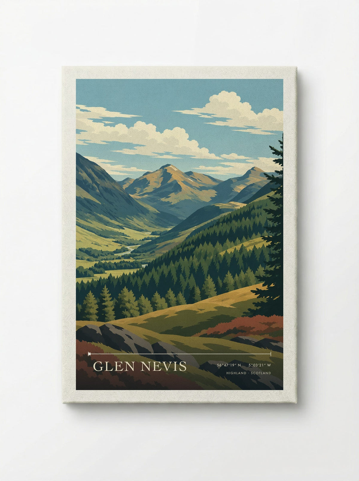 Glen Nevis, Highland | Travel Poster - Canvas