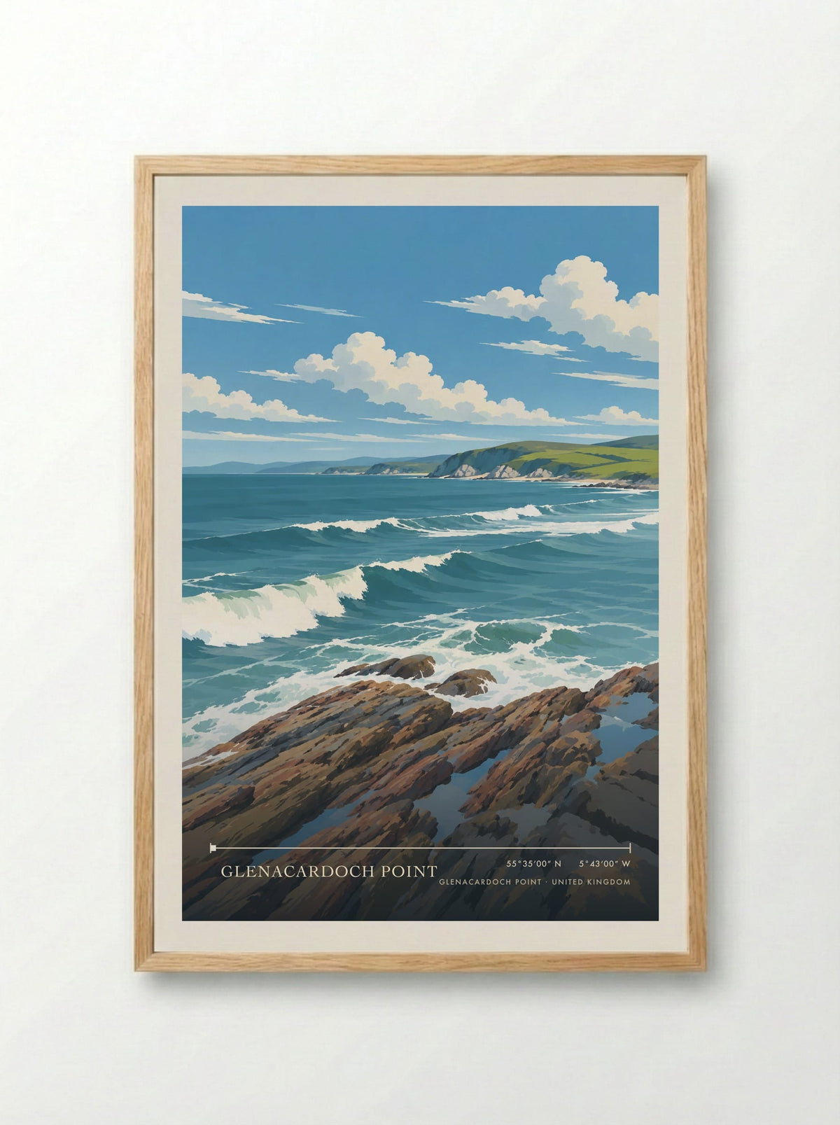 Glenacardoch Point | Travel Poster - Framed Print Wood