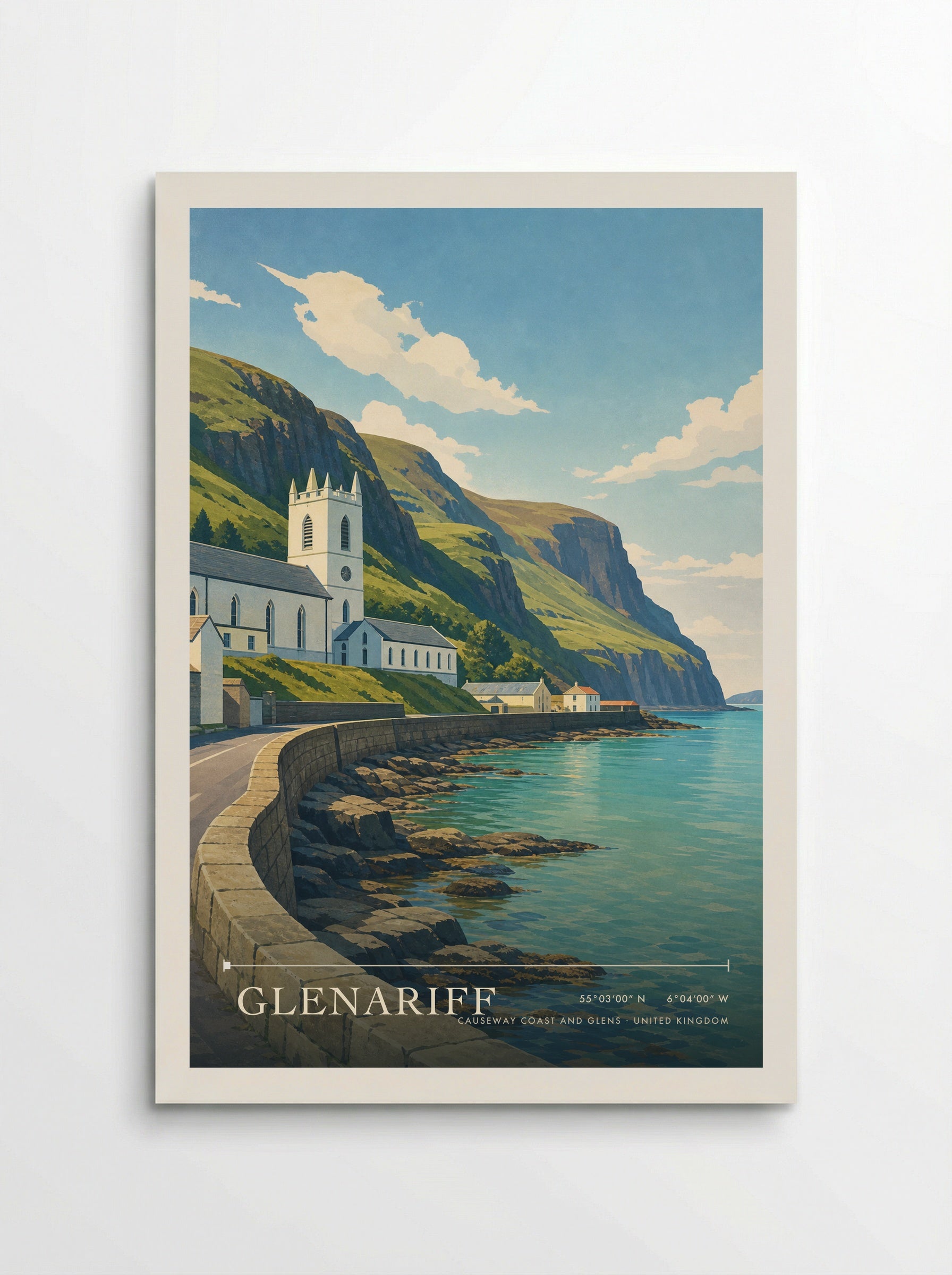 Glenariff Causeway Coast and Glens United Kingdom Travel Poster - Poster