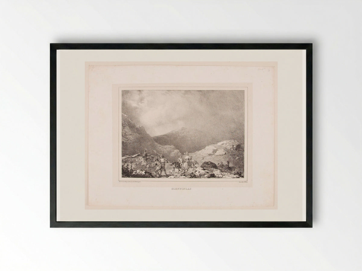 Glenfinlas - Richard Parkes Bonington - Framed Print Black