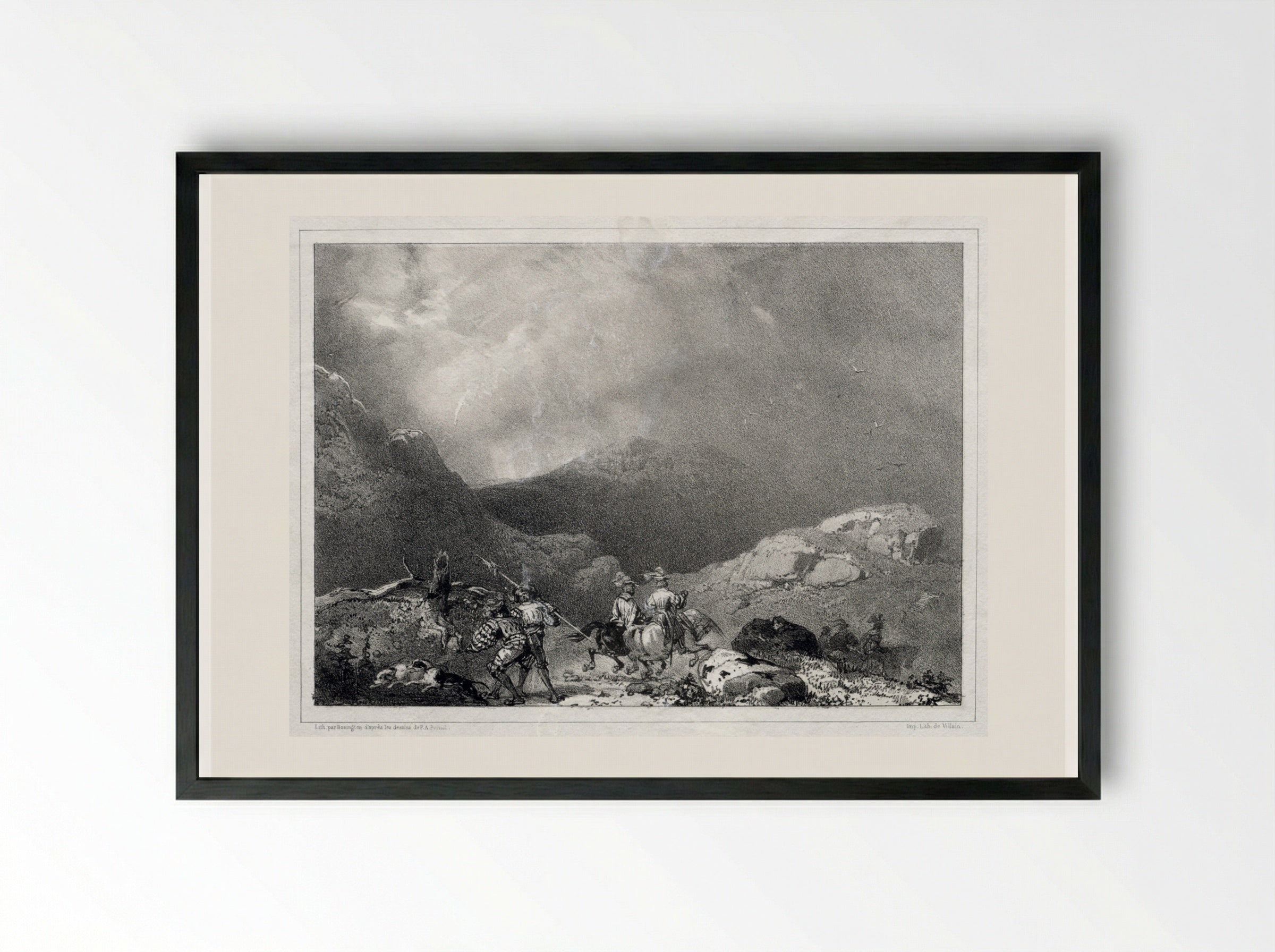 Glenfinlas - Richard Parkes Bonington - Framed Print Black