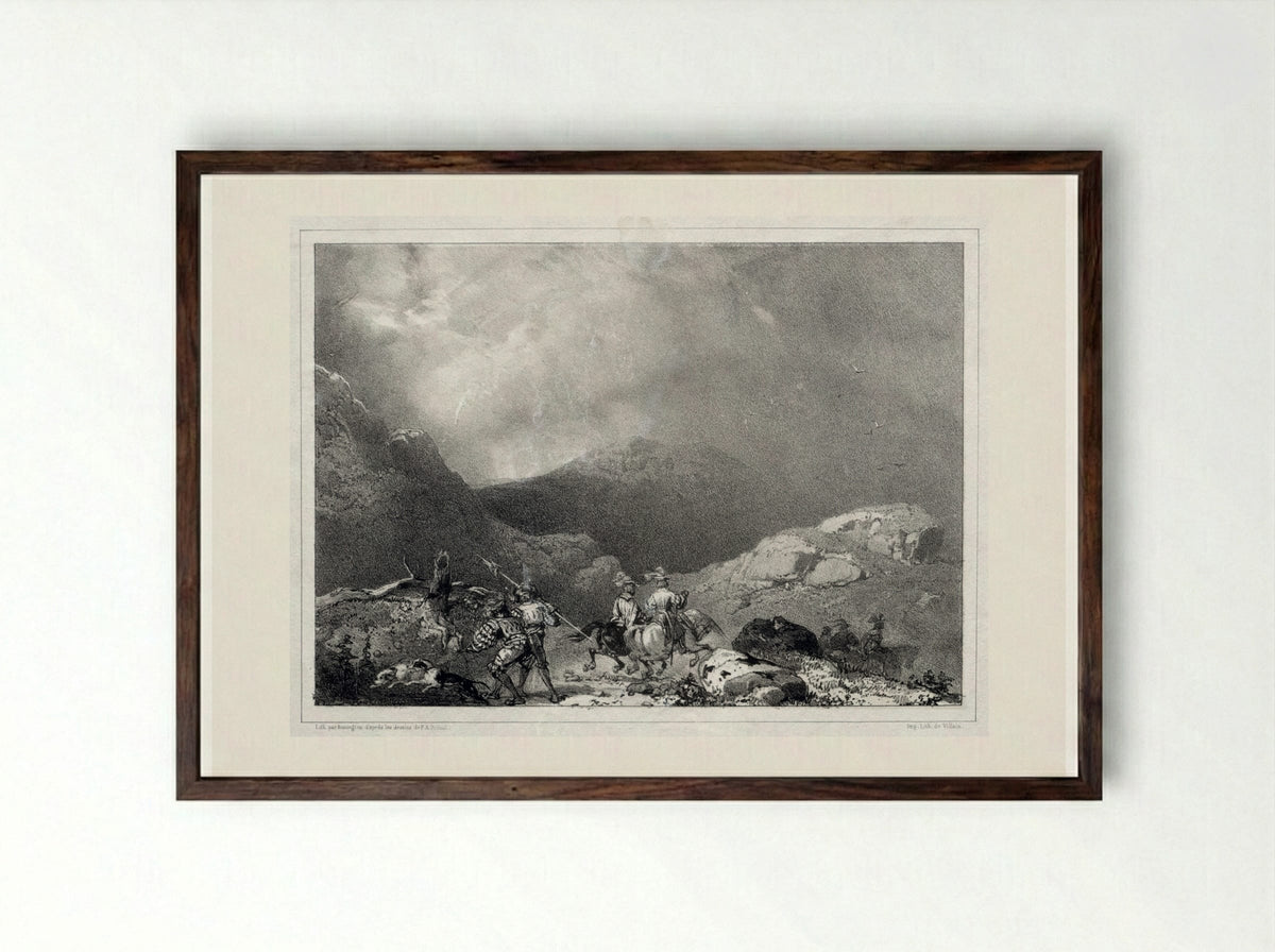 Glenfinlas - Richard Parkes Bonington - Framed Print Dark Wood
