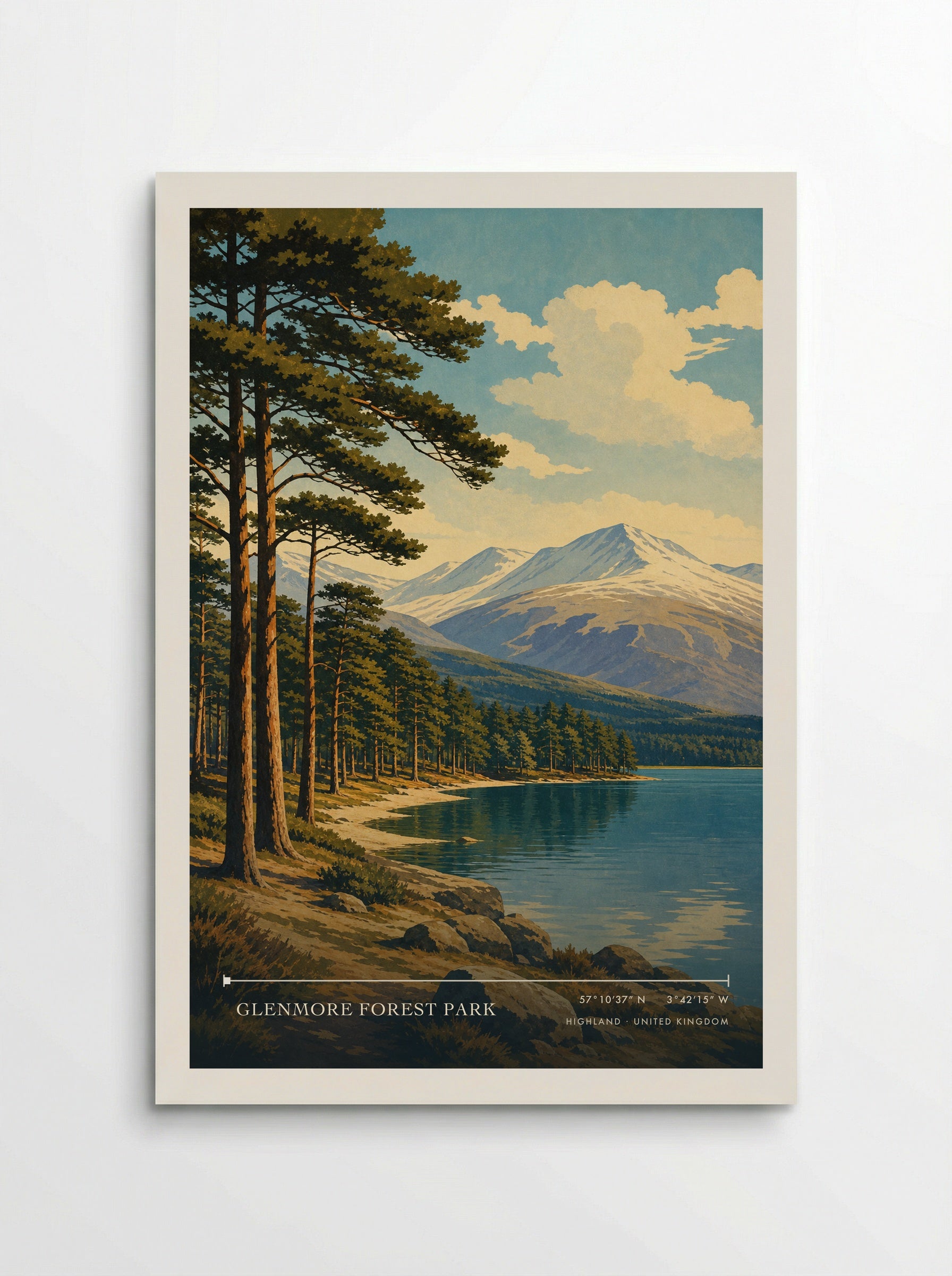 Glenmore Forest Park Highland United Kingdom Travel Poster - Poster
