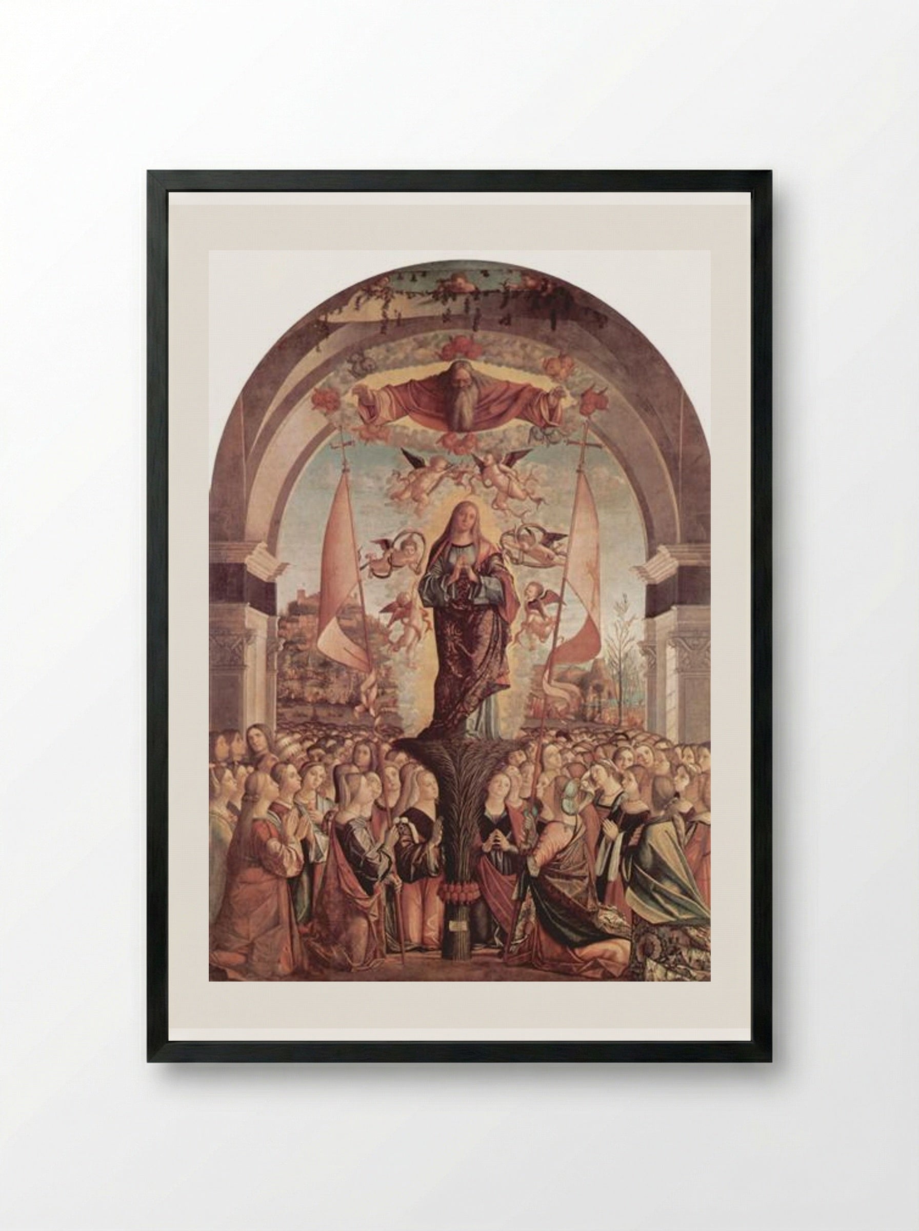 Glorification of St. Ursula and her Companions - Vittore Carpaccio - Framed Print Black