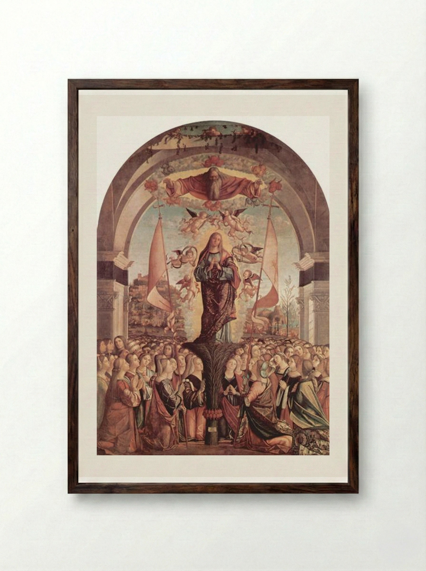 Glorification of St. Ursula and her Companions - Vittore Carpaccio - Framed Print Dark Wood