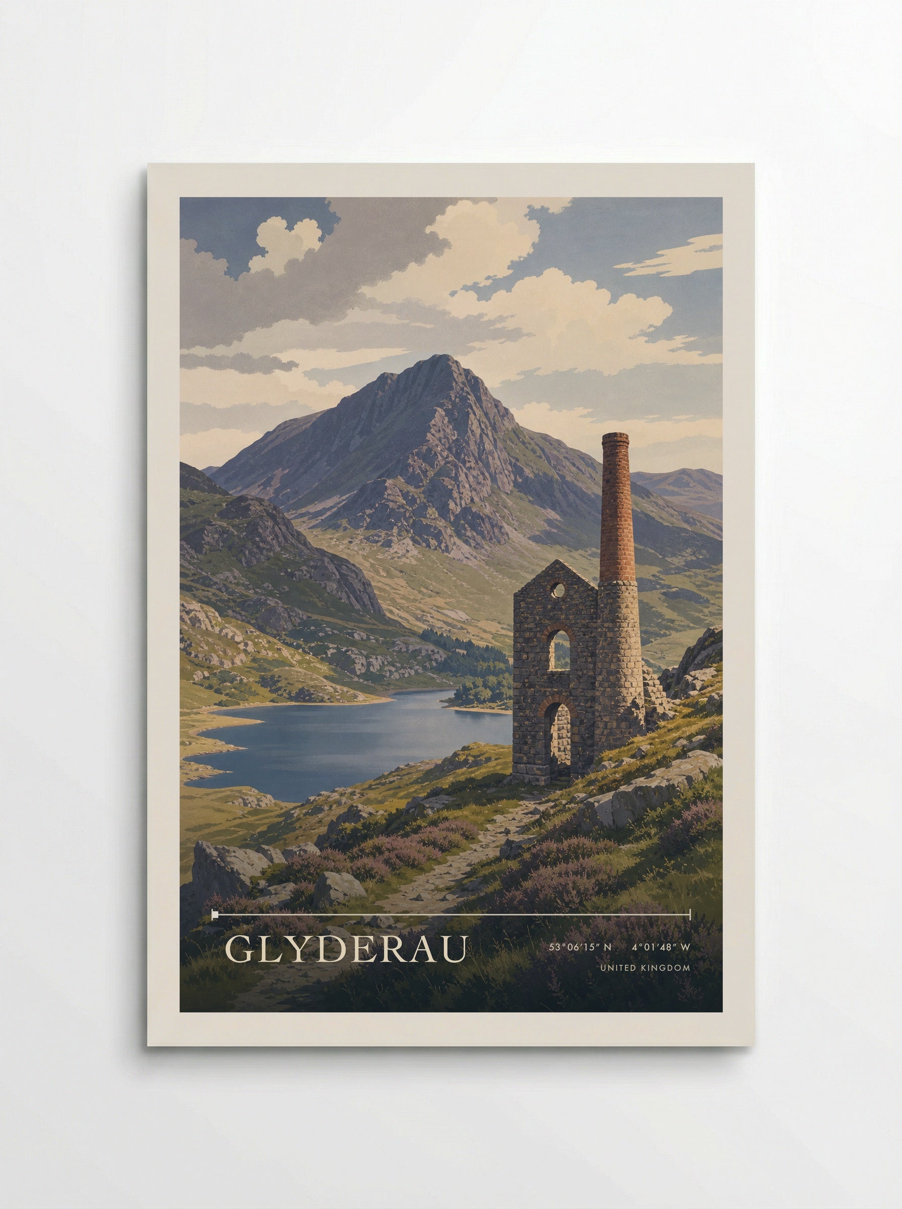 Glyderau United Kingdom Travel Poster - Poster