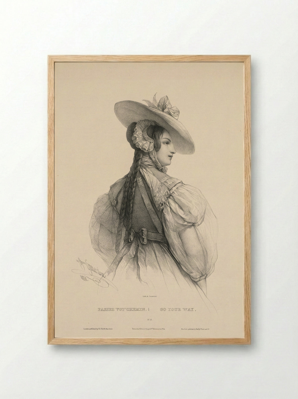 Go Your Way (Passez Vot'Chemin) - Henri Grevedon - Framed Print Wood