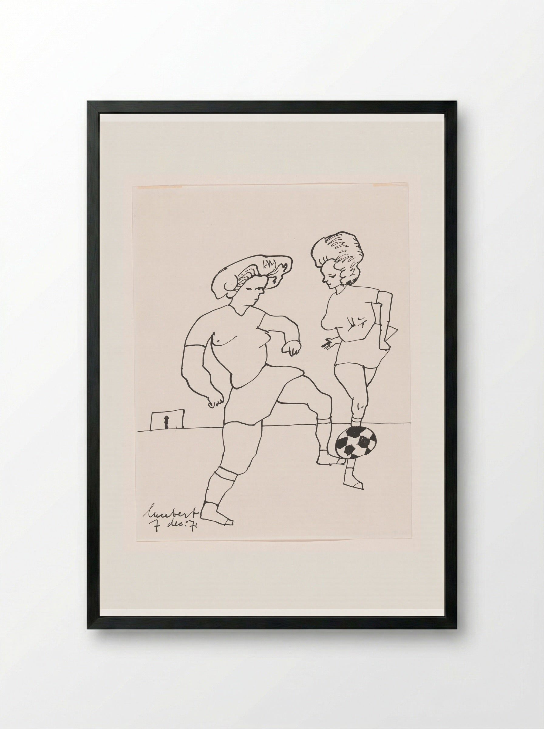 Goal III - Lucebert - Framed Print Black