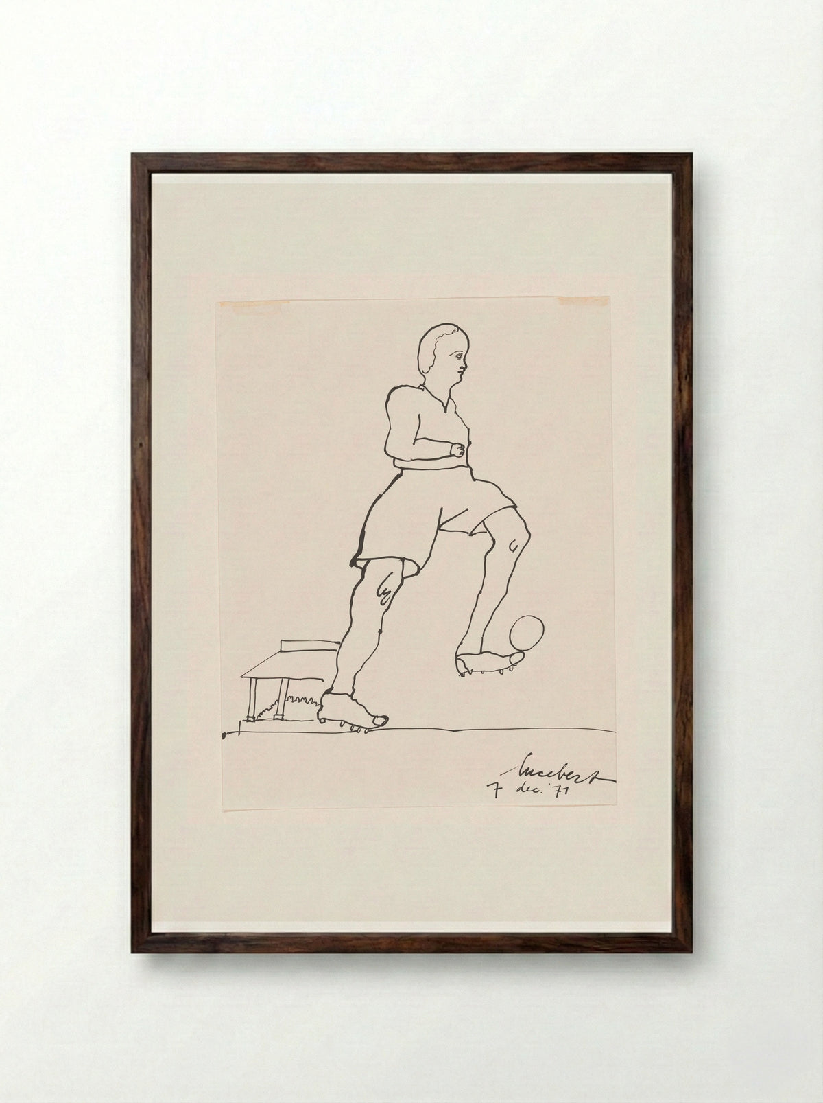 Goal II - Lucebert - Framed Print Dark Wood