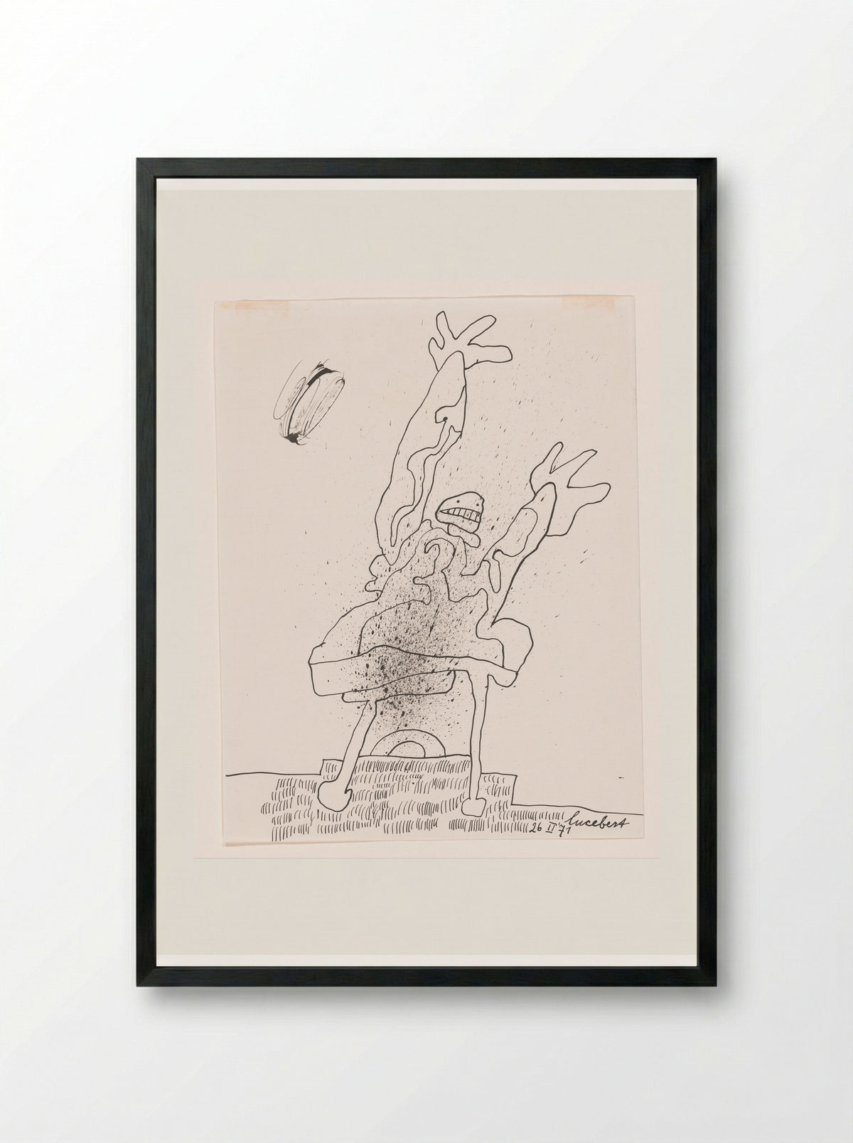 Goal V - Lucebert - Framed Print Black